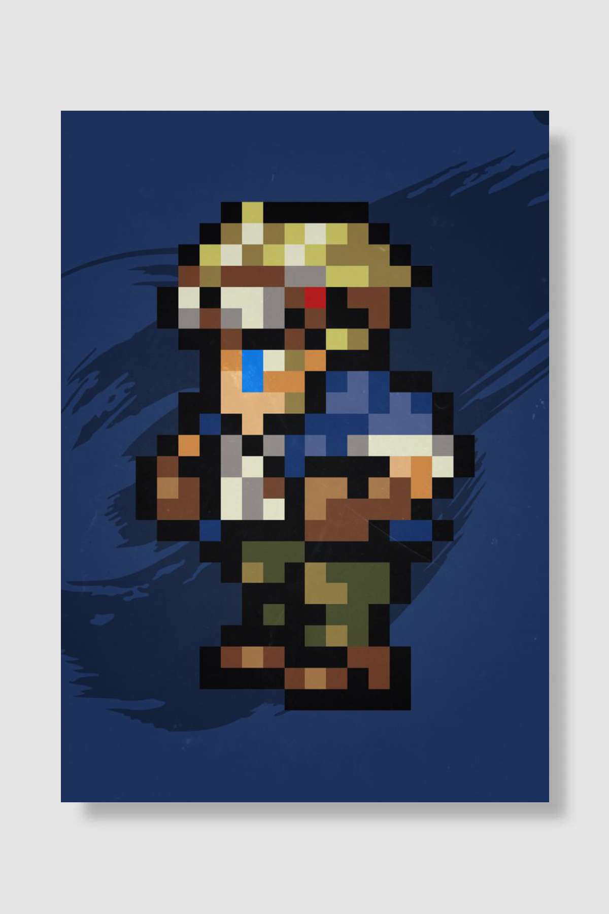 FF VII Cid Pixel Sprite Oyun Poster Çerçevesiz Yüksek Kalite Oyun Afiş Duvar Poster