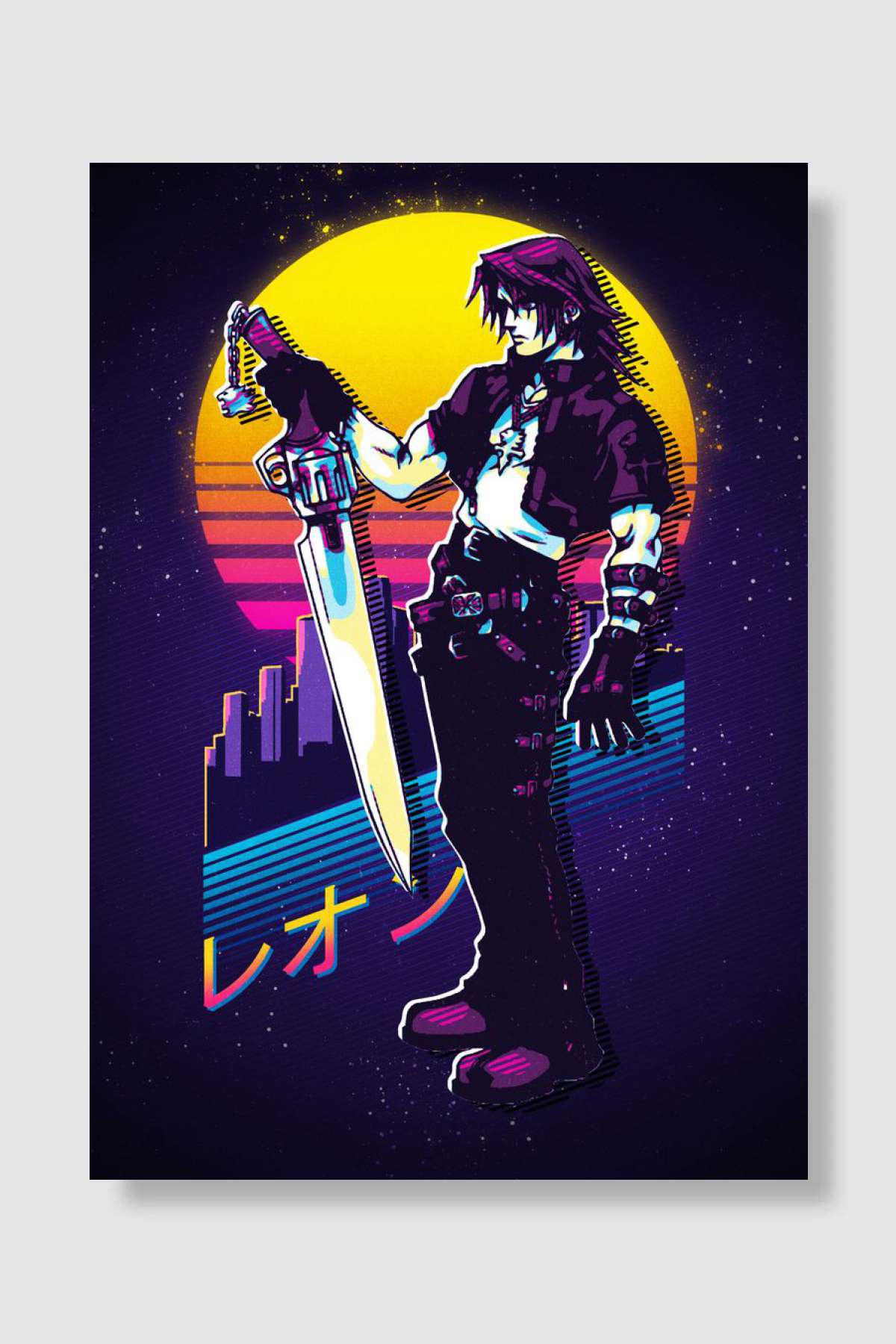 Kingdom Hearts Leon Oyun Poster Çerçevesiz Yüksek Kalite Oyun Afiş Duvar Poster