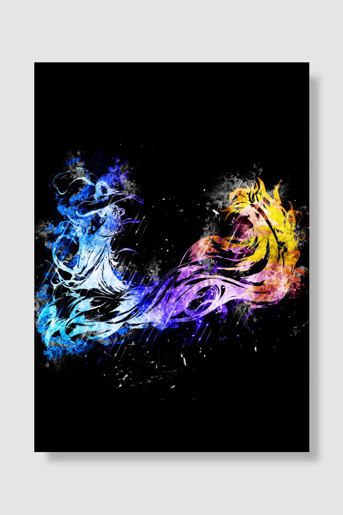 Colorful Splater Oyun Poster Çerçevesiz Yüksek Kalite Oyun Afiş Duvar Poster