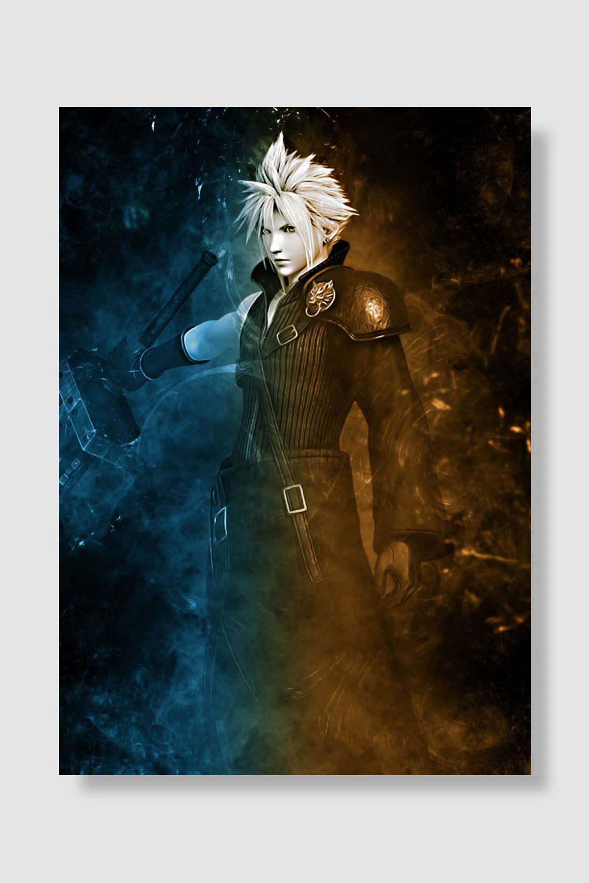 Cloud Strife Oyun Poster Çerçevesiz Yüksek Kalite Oyun Afiş Duvar Poster