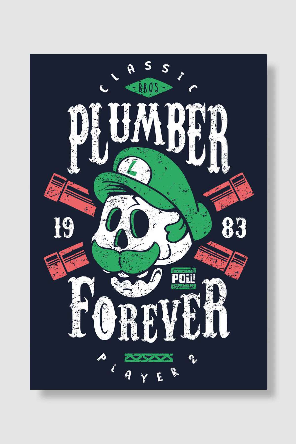 Plumber Player 2 Forever Oyun Poster Çerçevesiz Yüksek Kalite Oyun Afiş Duvar Poster