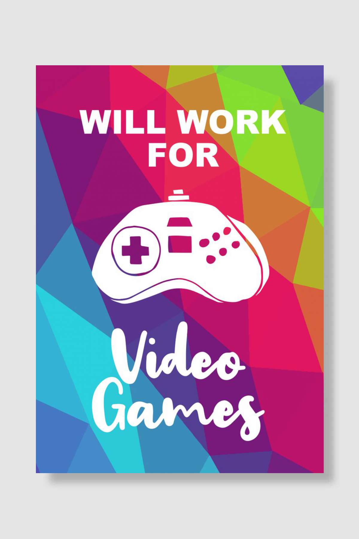 Work For Video Games 10 Oyun Poster Çerçevesiz Yüksek Kalite Oyun Afiş Duvar Poster