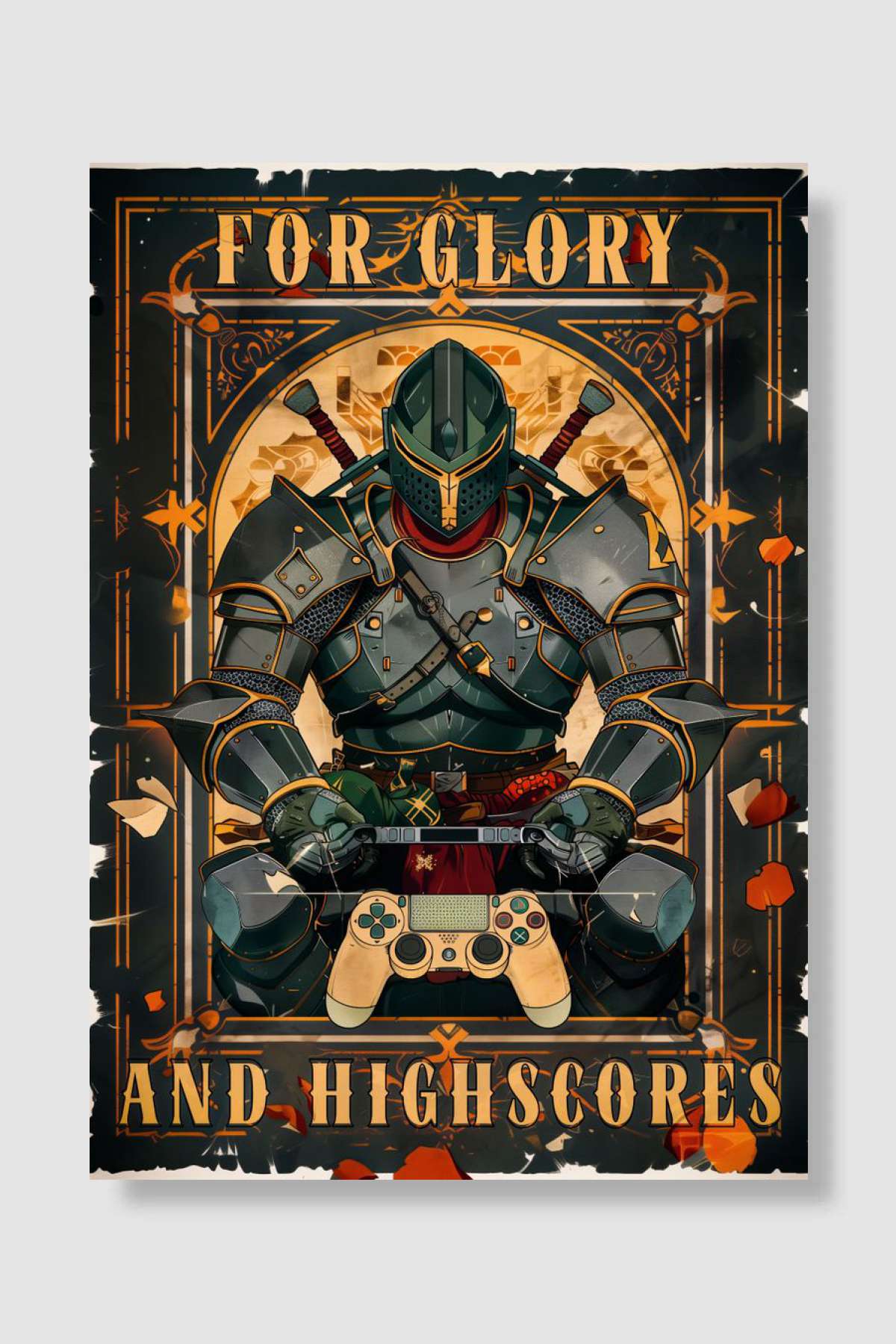 Highscore Gaming Poster Oyun Poster Çerçevesiz Yüksek Kalite Oyun Afiş Duvar Poster