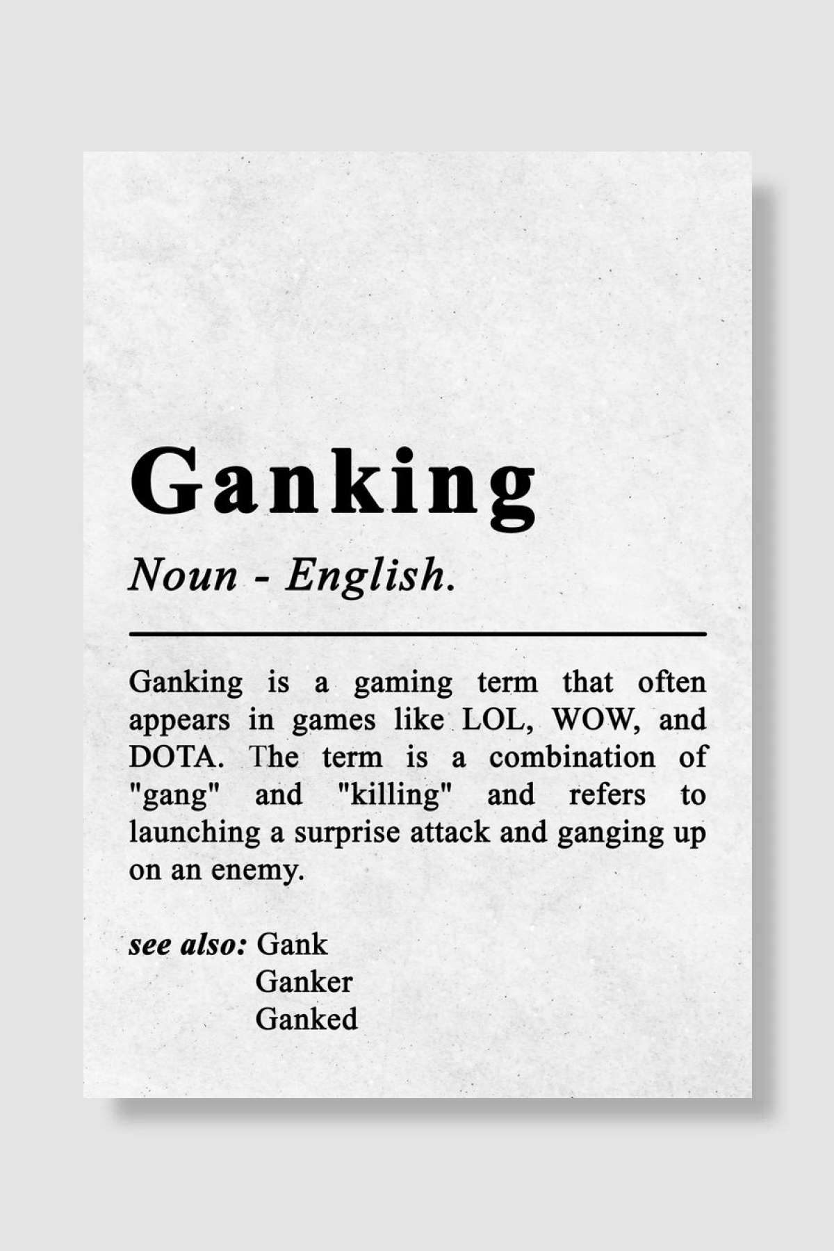 Ganking Boys Game Room Oyun Poster Çerçevesiz Yüksek Kalite Oyun Afiş Duvar Poster