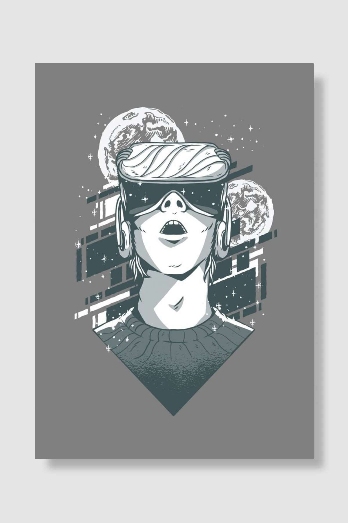 Virtual reality VR Gaming Oyun Poster Çerçevesiz Yüksek Kalite Oyun Afiş Duvar Poster