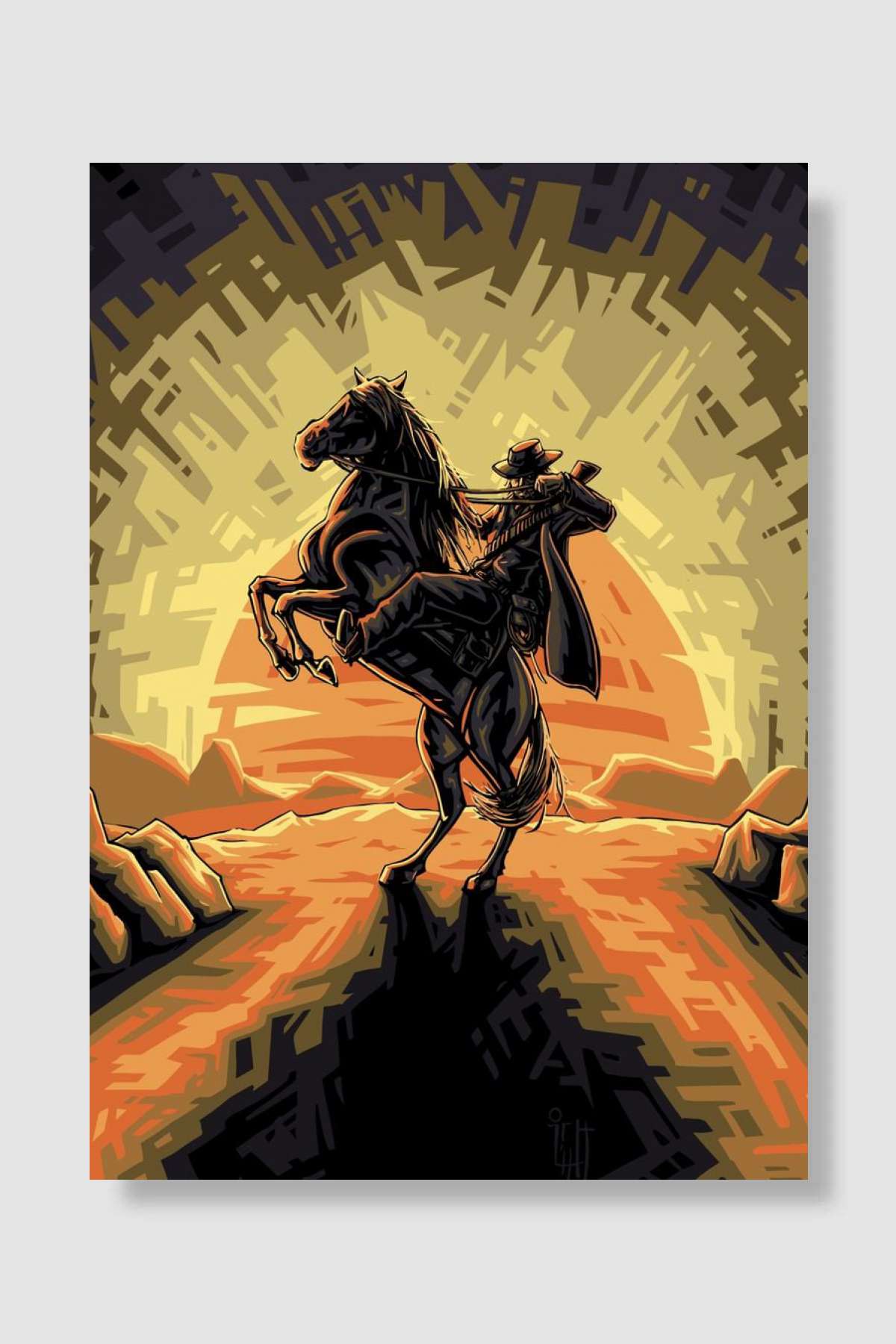 Red Dead Redemption Oyun Poster Çerçevesiz Yüksek Kalite Oyun Afiş Duvar Poster