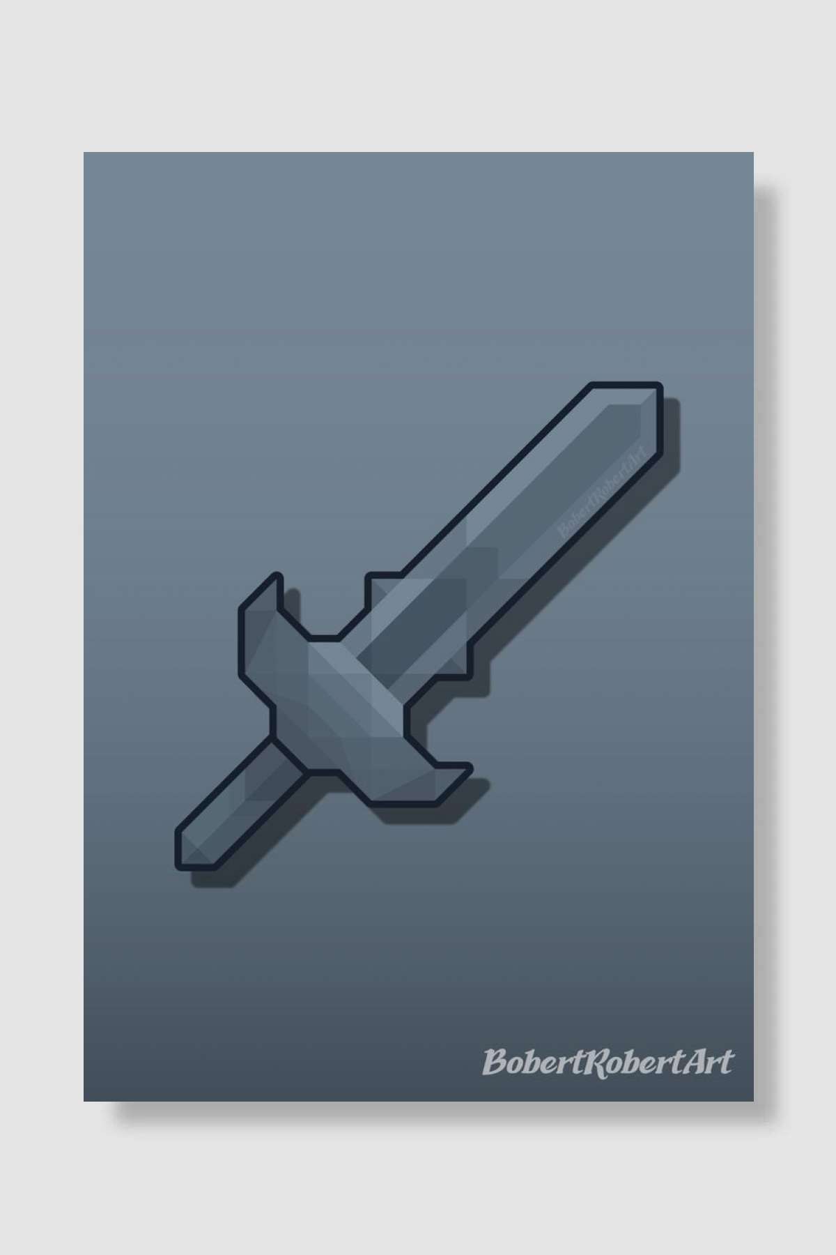 Terraria Shadewood Sword Oyun Poster Çerçevesiz Yüksek Kalite Oyun Afiş Duvar Poster