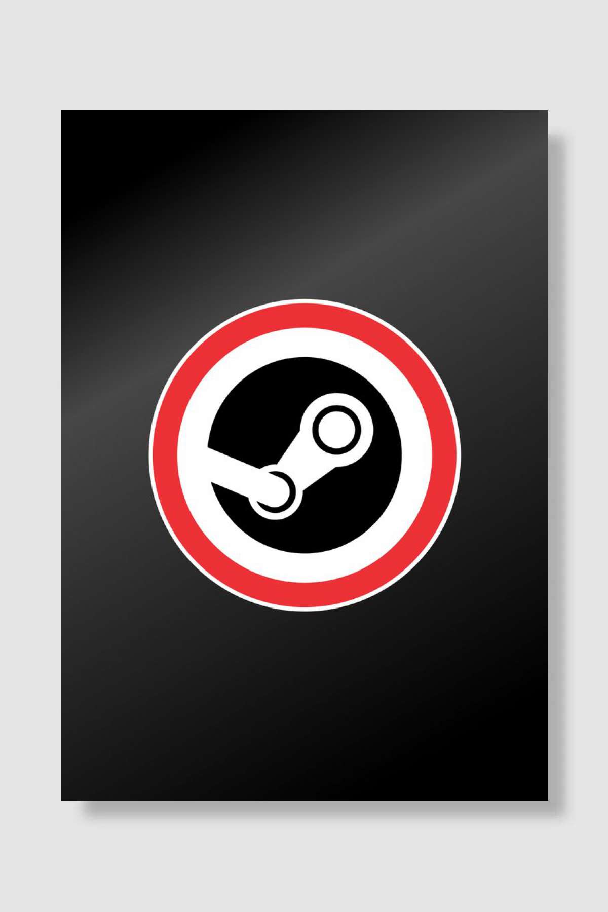 steam road sign warning Oyun Poster Çerçevesiz Yüksek Kalite Oyun Afiş Duvar Poster