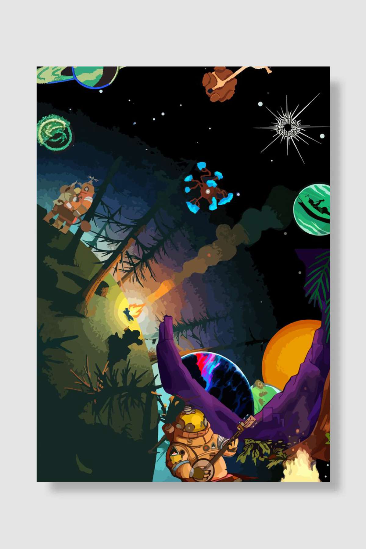 Outer Wilds Oyun Poster Çerçevesiz Yüksek Kalite Oyun Afiş Duvar Poster