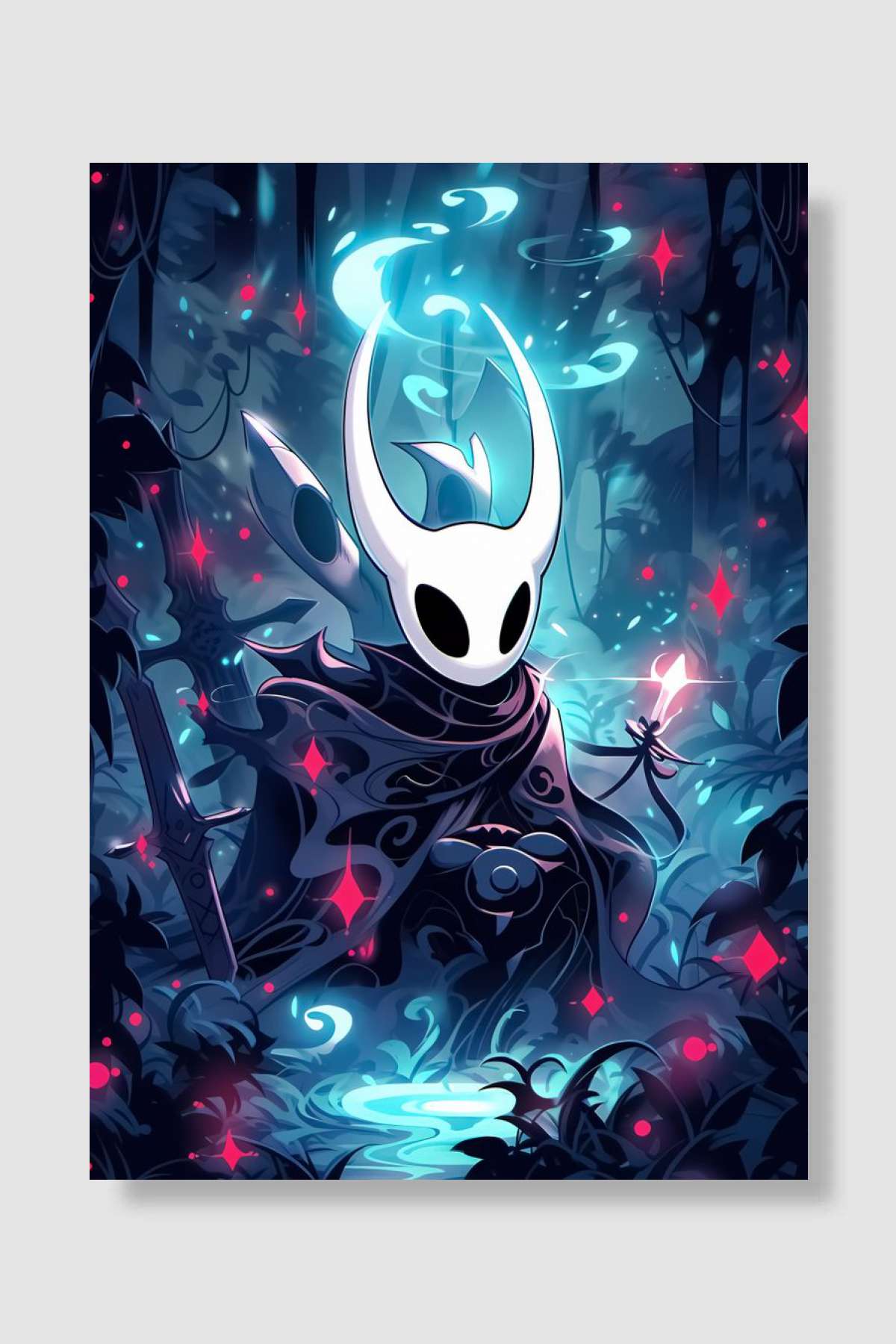 Knight Hollow Knight Anime Oyun Poster Çerçevesiz Yüksek Kalite Oyun Afiş Duvar Poster
