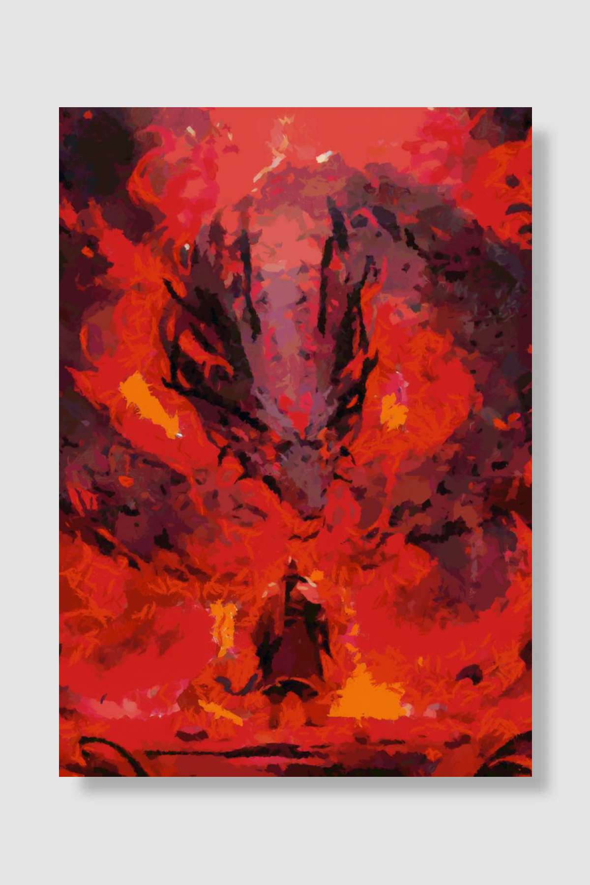 Red dragon last boss Oyun Poster Çerçevesiz Yüksek Kalite Oyun Afiş Duvar Poster