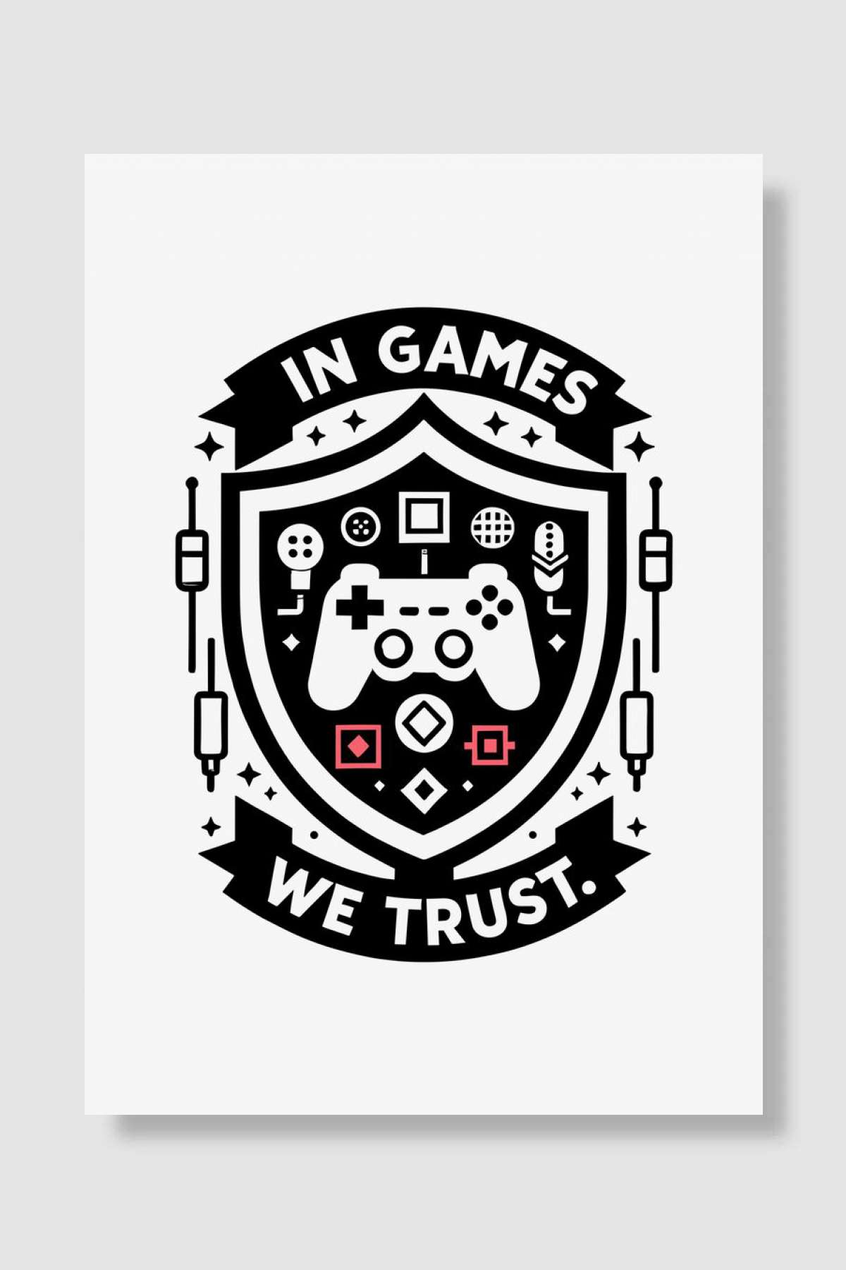 In Games We Trust Oyun Poster Çerçevesiz Yüksek Kalite Oyun Afiş Duvar Poster