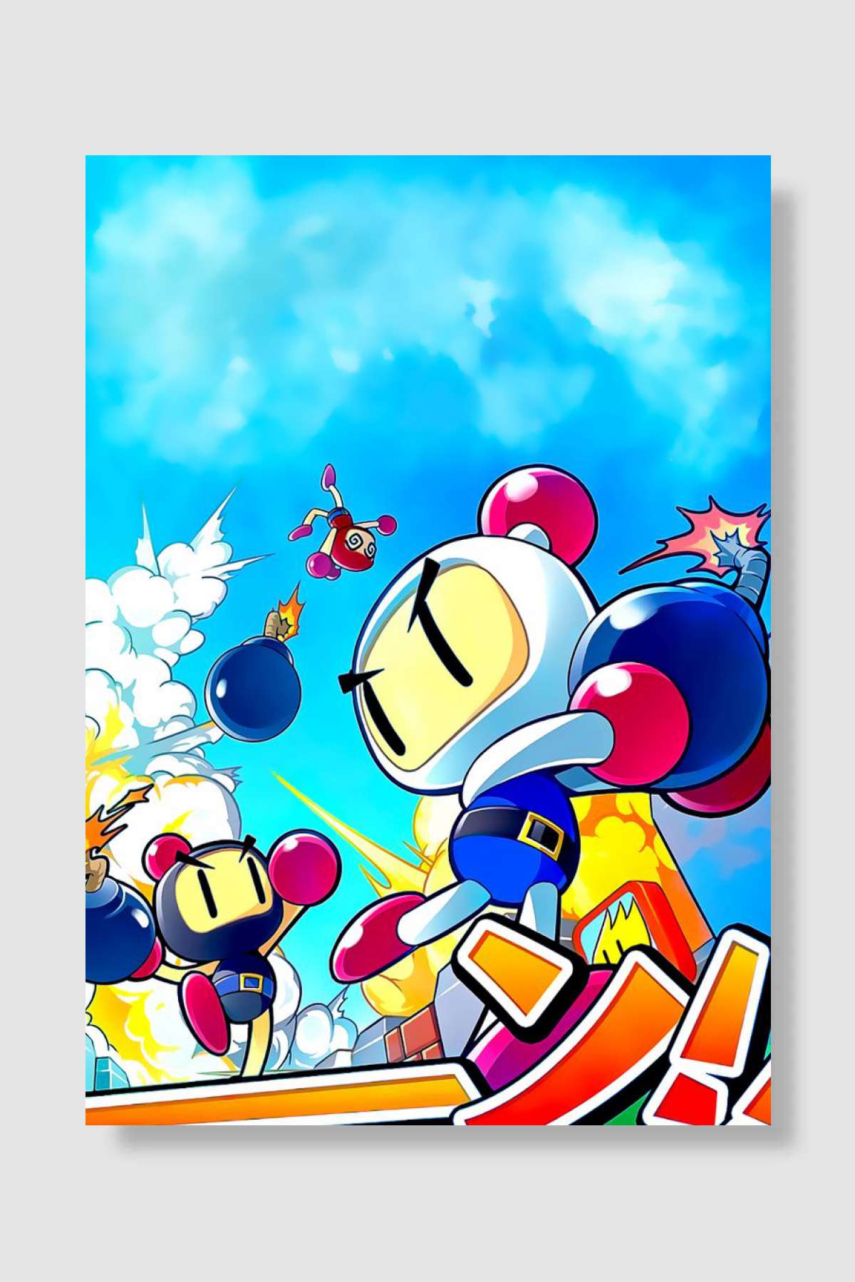 Bomberman Oyun Poster Çerçevesiz Yüksek Kalite Oyun Afiş Duvar Poster