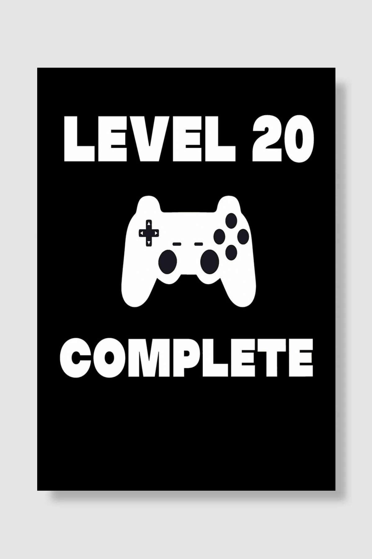 20th birthday gaming gamer Oyun Poster Çerçevesiz Yüksek Kalite Oyun Afiş Duvar Poster