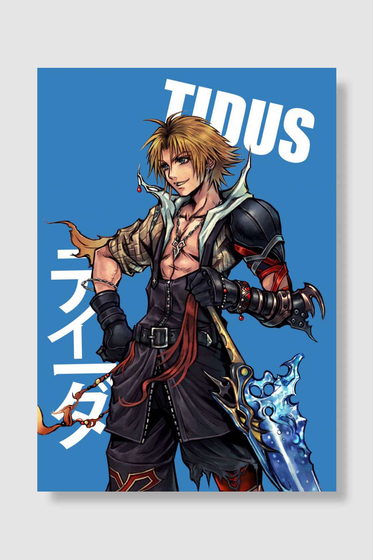 Final Fantasy X 10 Tidus Oyun Poster Çerçevesiz Yüksek Kalite Oyun Afiş Duvar Poster