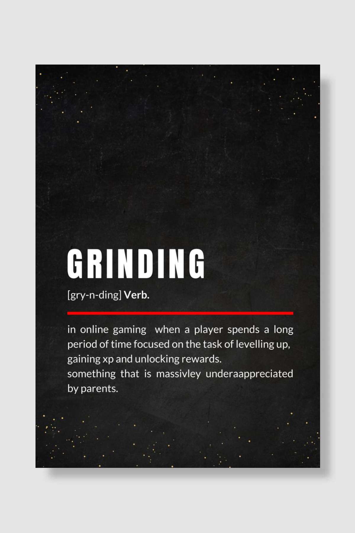 grinding in gaming Quotes Oyun Poster Çerçevesiz Yüksek Kalite Oyun Afiş Duvar Poster