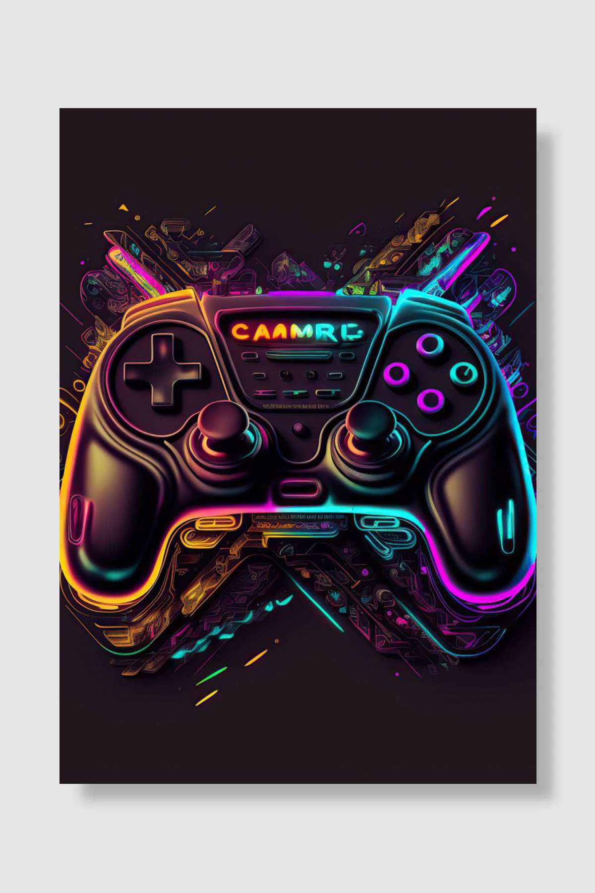 Neon game Oyun Poster Çerçevesiz Yüksek Kalite Oyun Afiş Duvar Poster