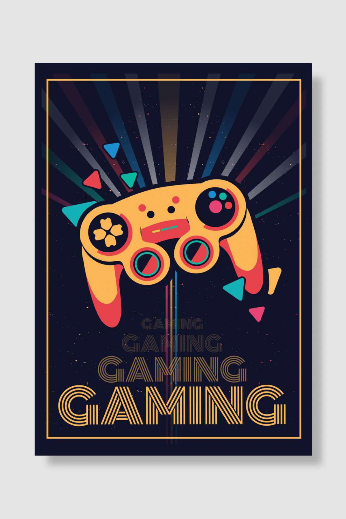 Retro 70s Gaming Gamer Oyun Poster Çerçevesiz Yüksek Kalite Oyun Afiş Duvar Poster