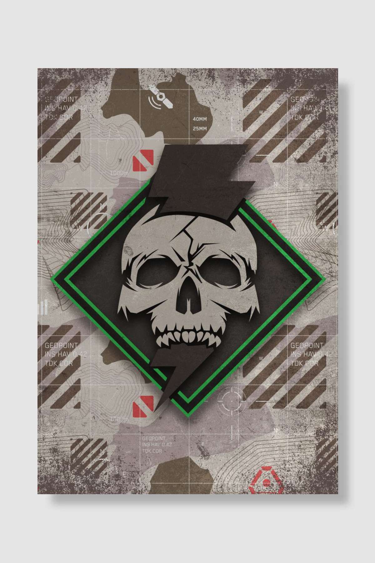 MWII Badge 33 Oyun Poster Çerçevesiz Yüksek Kalite Oyun Afiş Duvar Poster