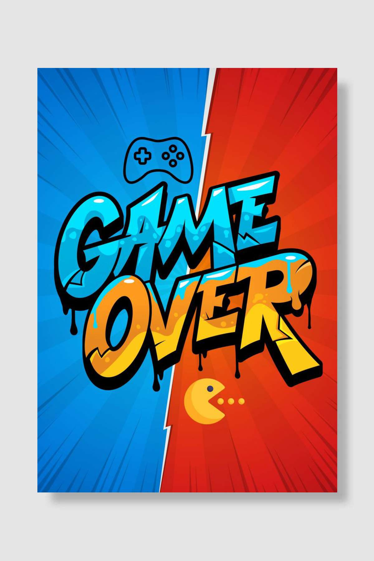 Game Over Oyun Poster Çerçevesiz Yüksek Kalite Oyun Afiş Duvar Poster - En İyi Fiyatlarla