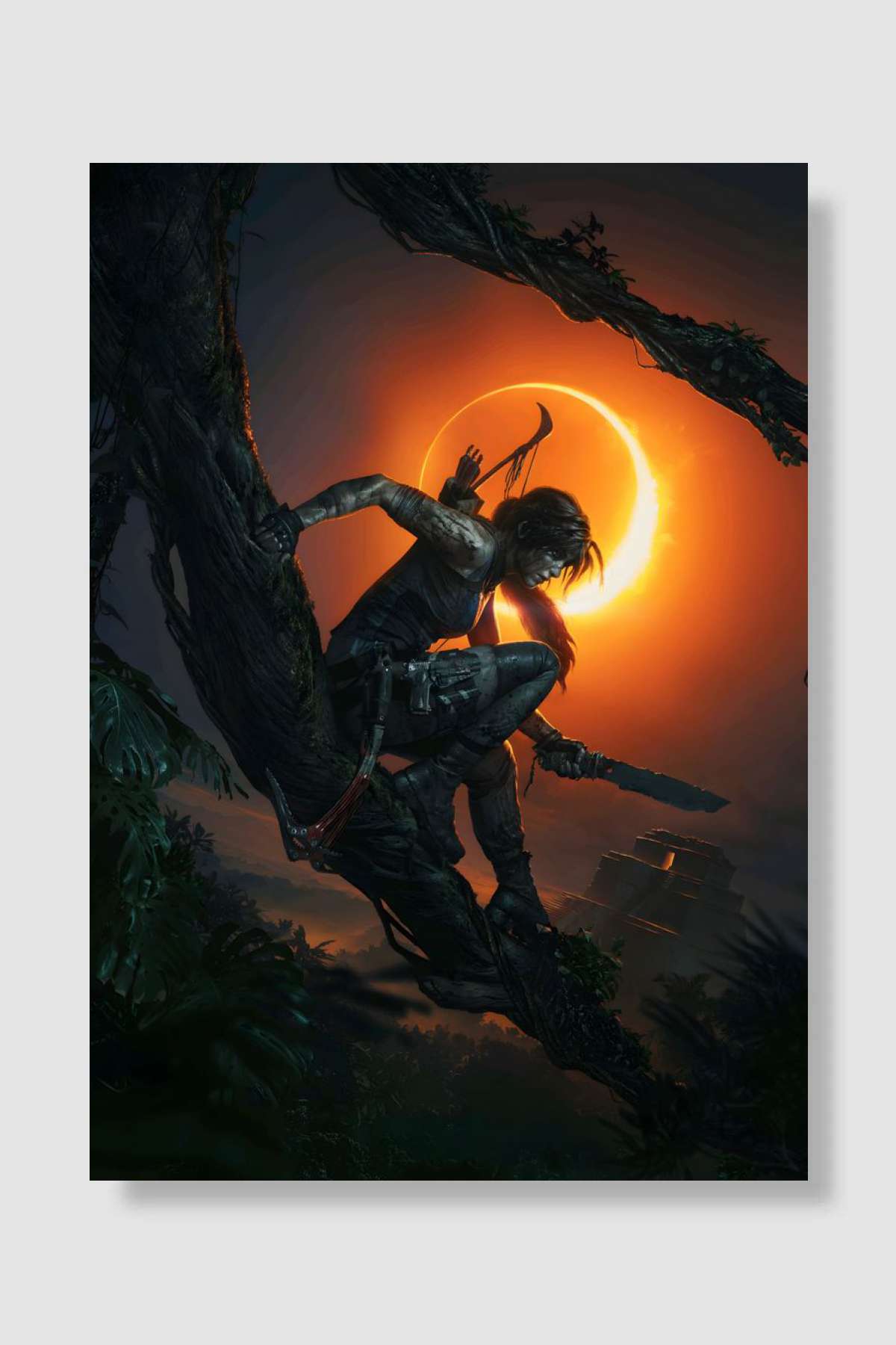 lara tomb Raiders Oyun Poster Çerçevesiz Yüksek Kalite Oyun Afiş Duvar Poster