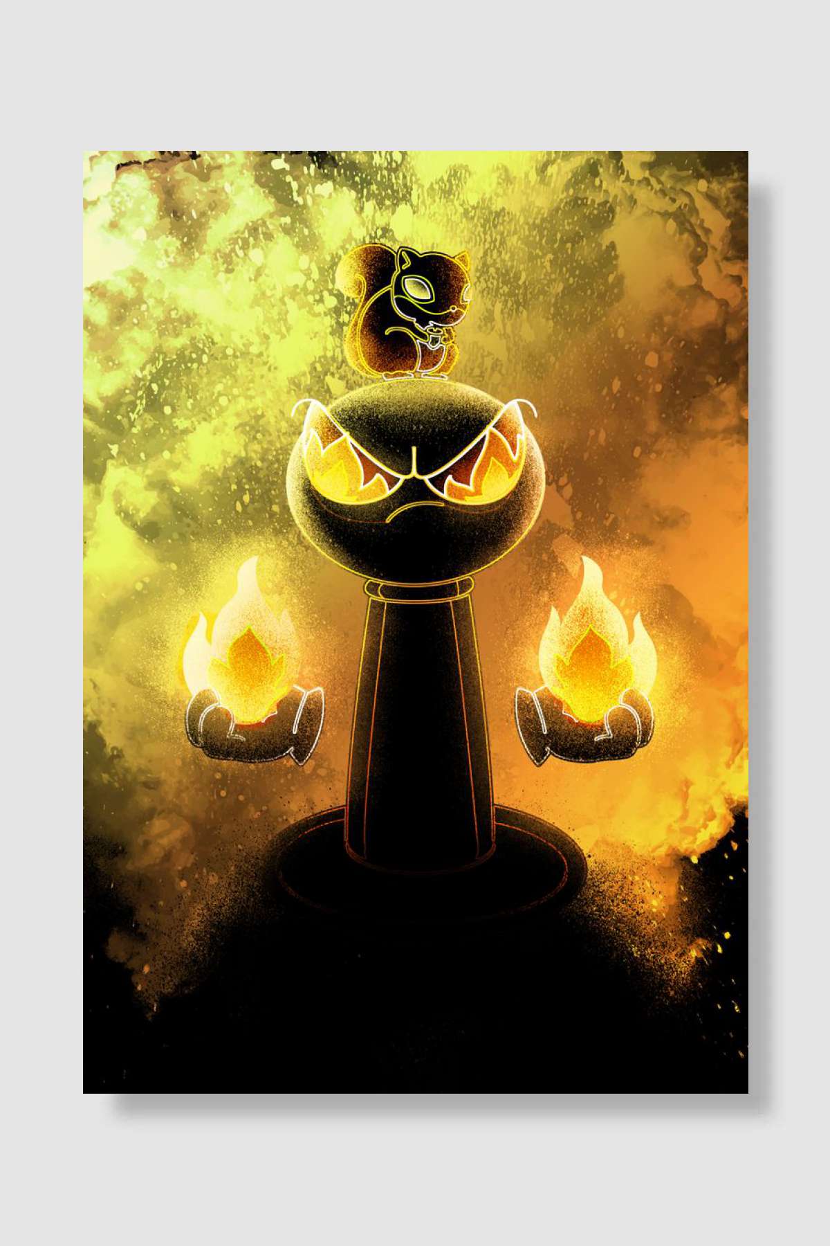 Yellow Fantasy Oyun Poster Çerçevesiz Yüksek Kalite Oyun Afiş Duvar Poster