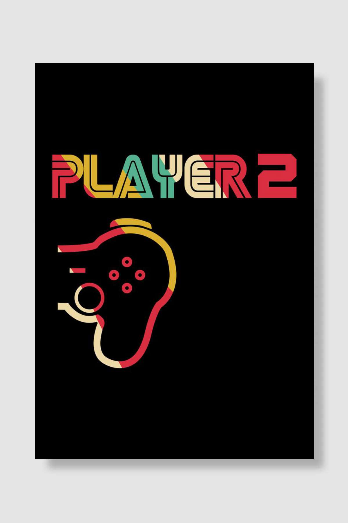 Player 2 Right Gamepad Oyun Poster Çerçevesiz Yüksek Kalite Oyun Afiş Duvar Poster