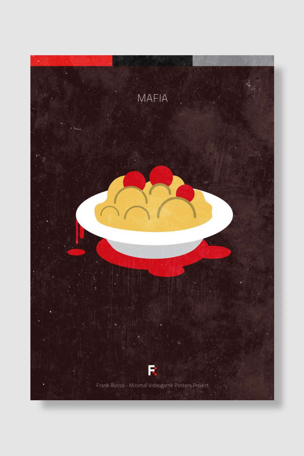 Mafia. Minimal Videogame Poster. Oyun Poster Çerçevesiz Yüksek Kalite Oyun Afiş Duvar Poster