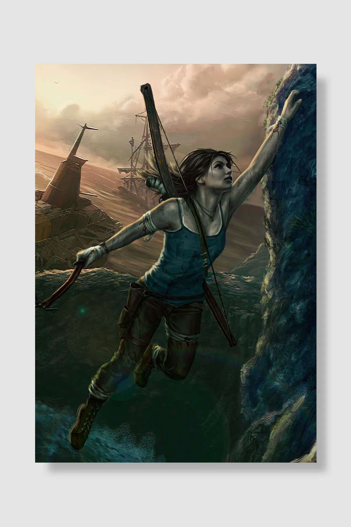 Tomb Raider Oyun Poster Çerçevesiz Yüksek Kalite Oyun Afiş Duvar Poster