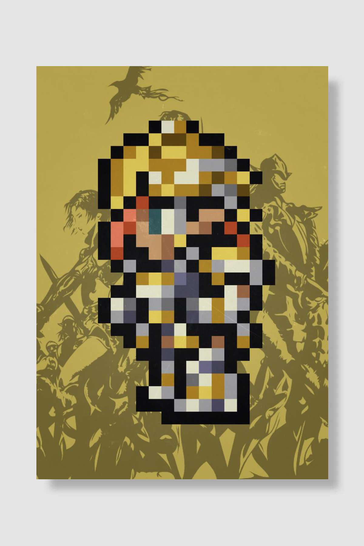 FF XI CURILLA Pixel Sprite Oyun Poster Çerçevesiz Yüksek Kalite Oyun Afiş Duvar Poster