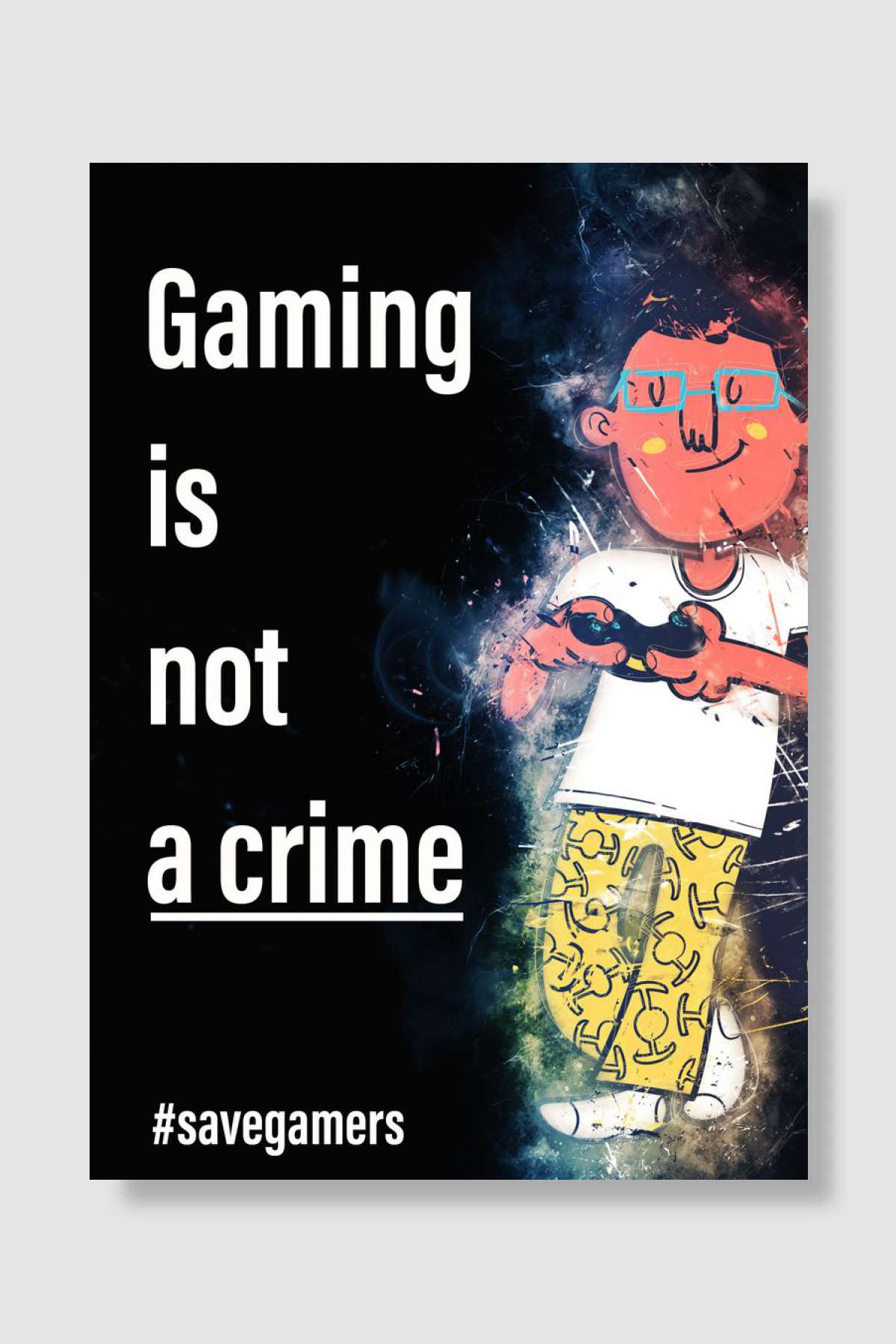 Gamers quote Oyun Poster Çerçevesiz Yüksek Kalite Oyun Afiş Duvar Poster