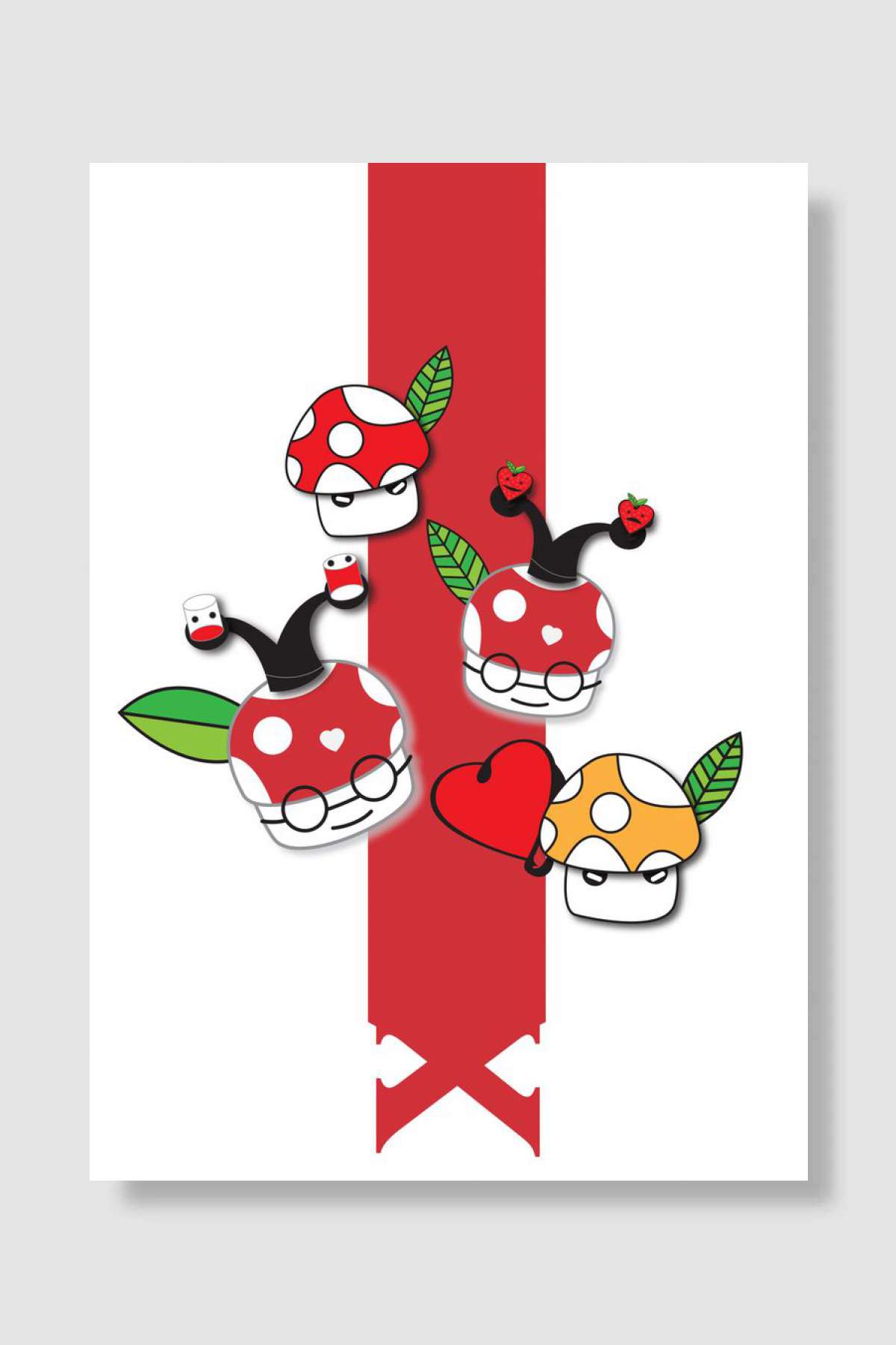 Mushroom Party Oyun Poster Çerçevesiz Yüksek Kalite Oyun Afiş Duvar Poster