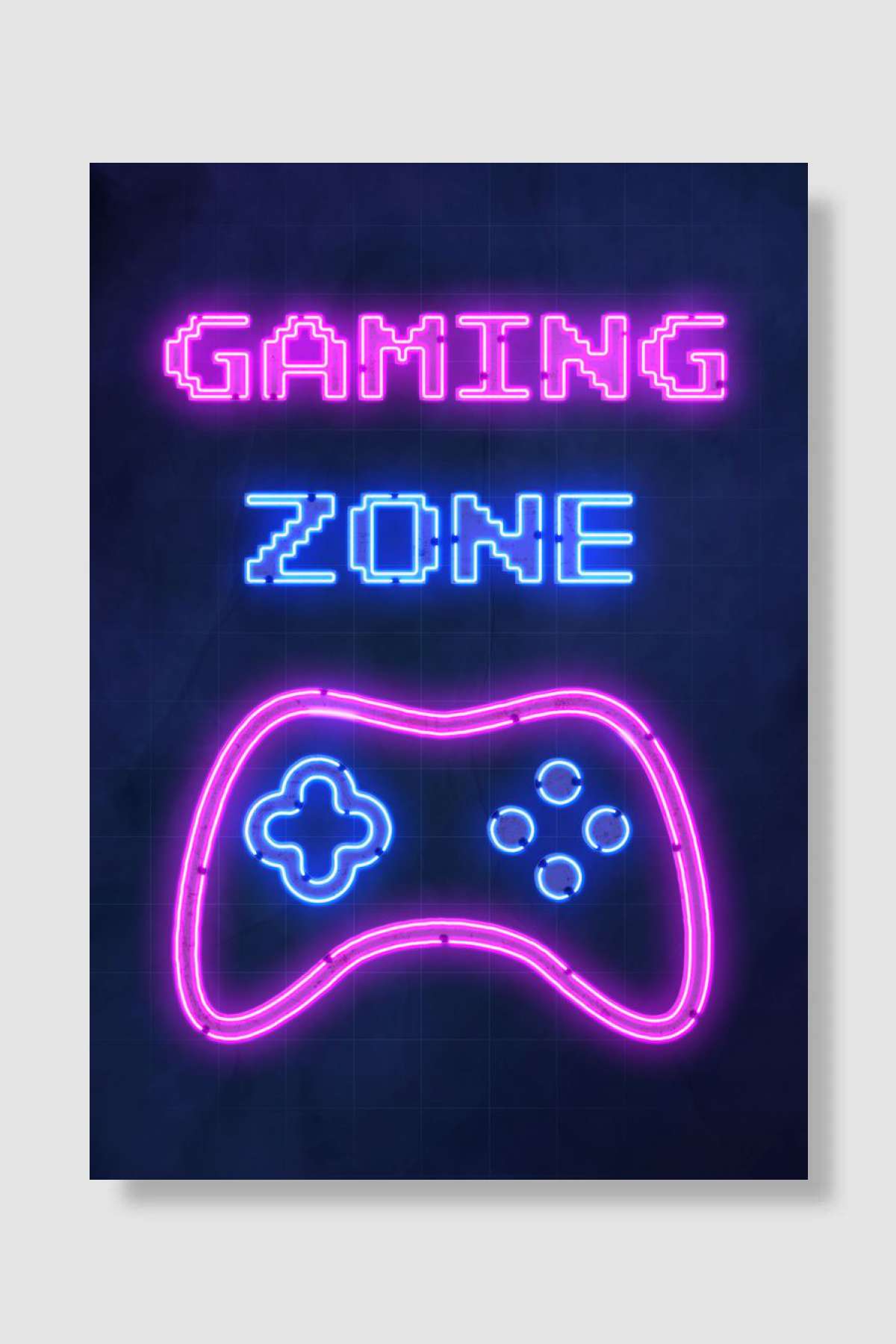 Gaming Gamer Neon Art Oyun Poster Çerçevesiz Yüksek Kalite Oyun Afiş Duvar Poster