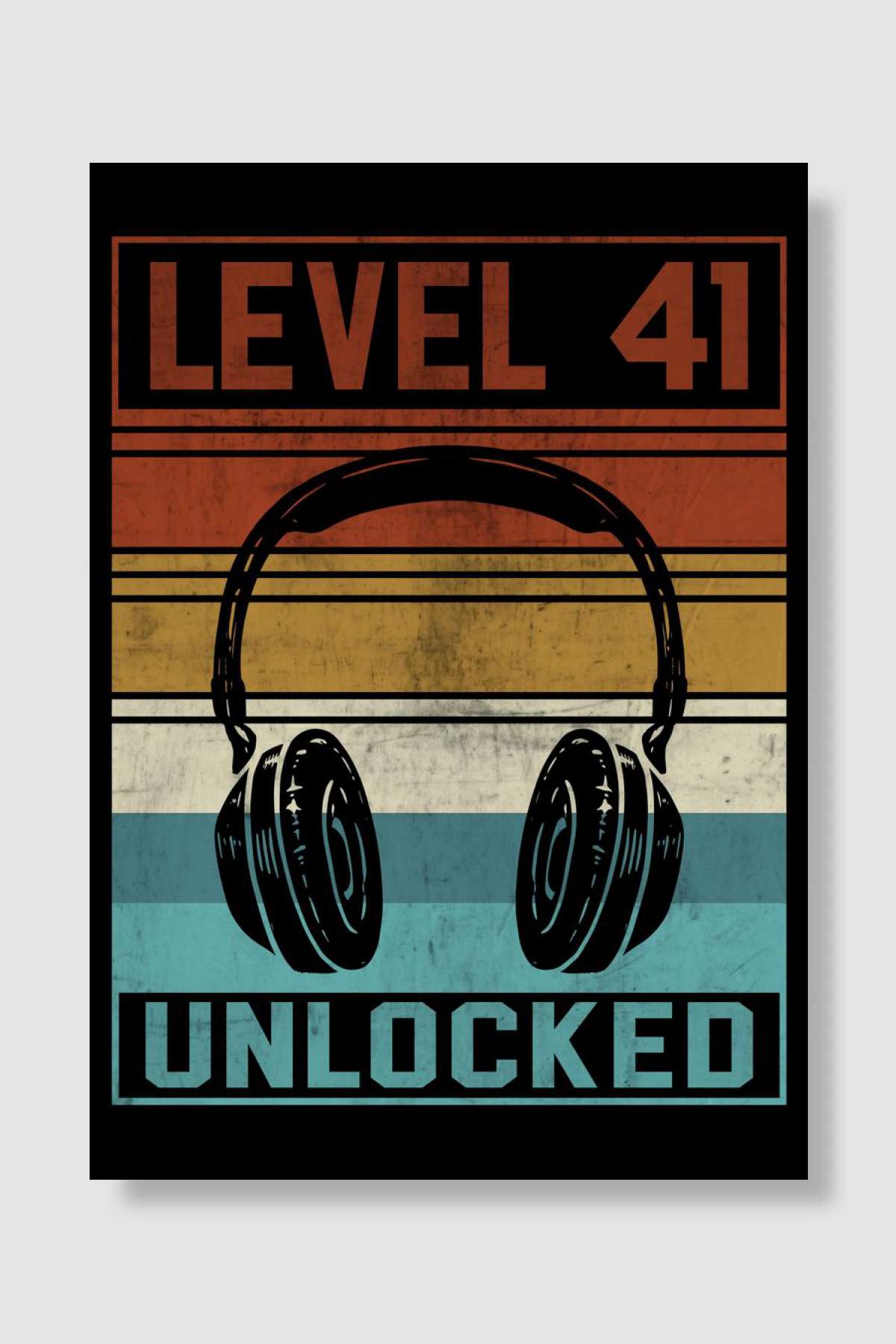 Gamer 41st Birthday Gamer Oyun Poster Çerçevesiz Yüksek Kalite Oyun Afiş Duvar Poster