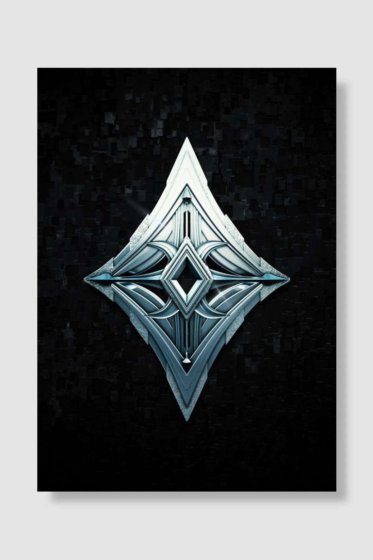 Poker Silver Ace Diamond Oyun Poster Çerçevesiz Yüksek Kalite Oyun Afiş Duvar Poster