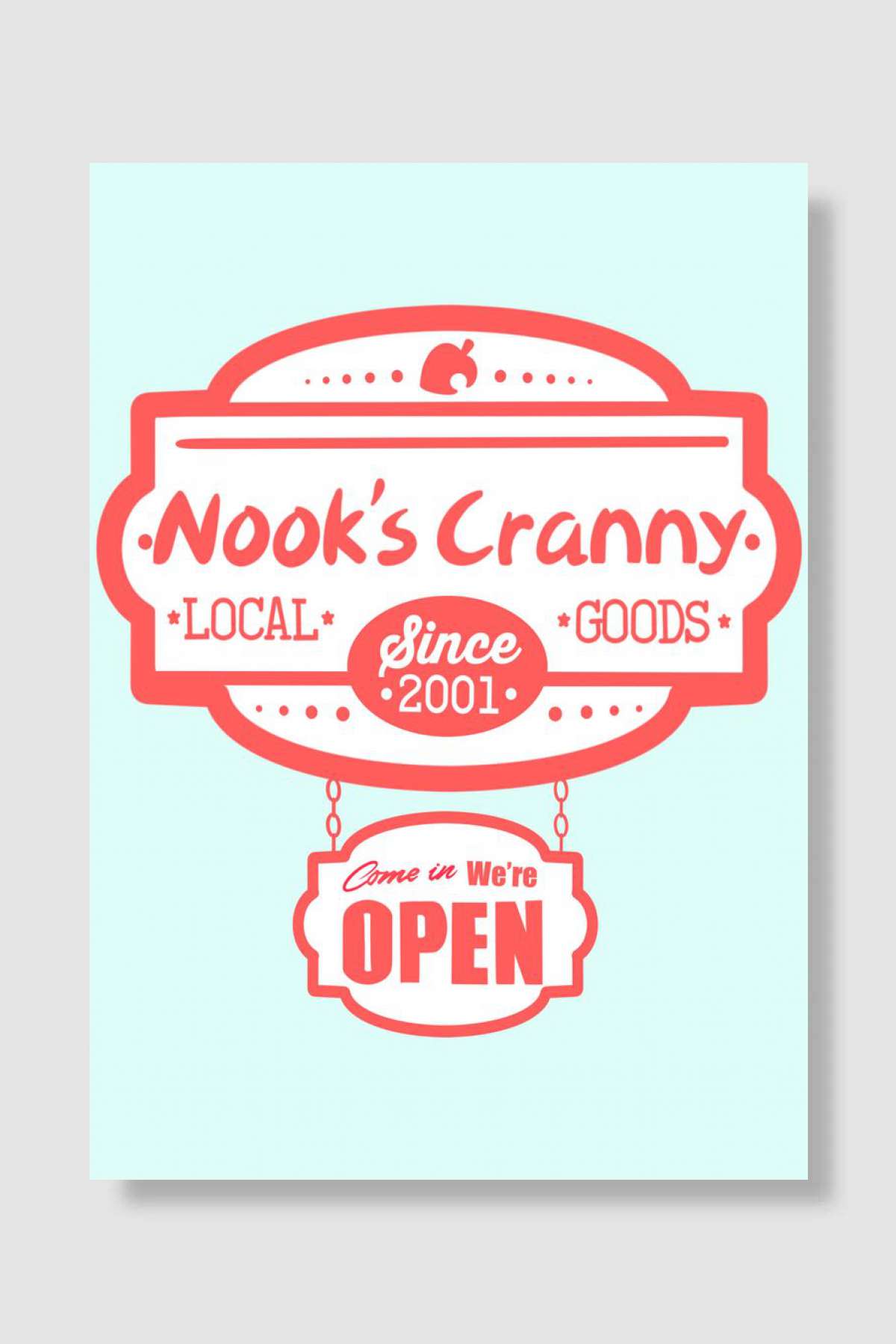 nooks cranny vintage sign Oyun Poster Çerçevesiz Yüksek Kalite Oyun Afiş Duvar Poster