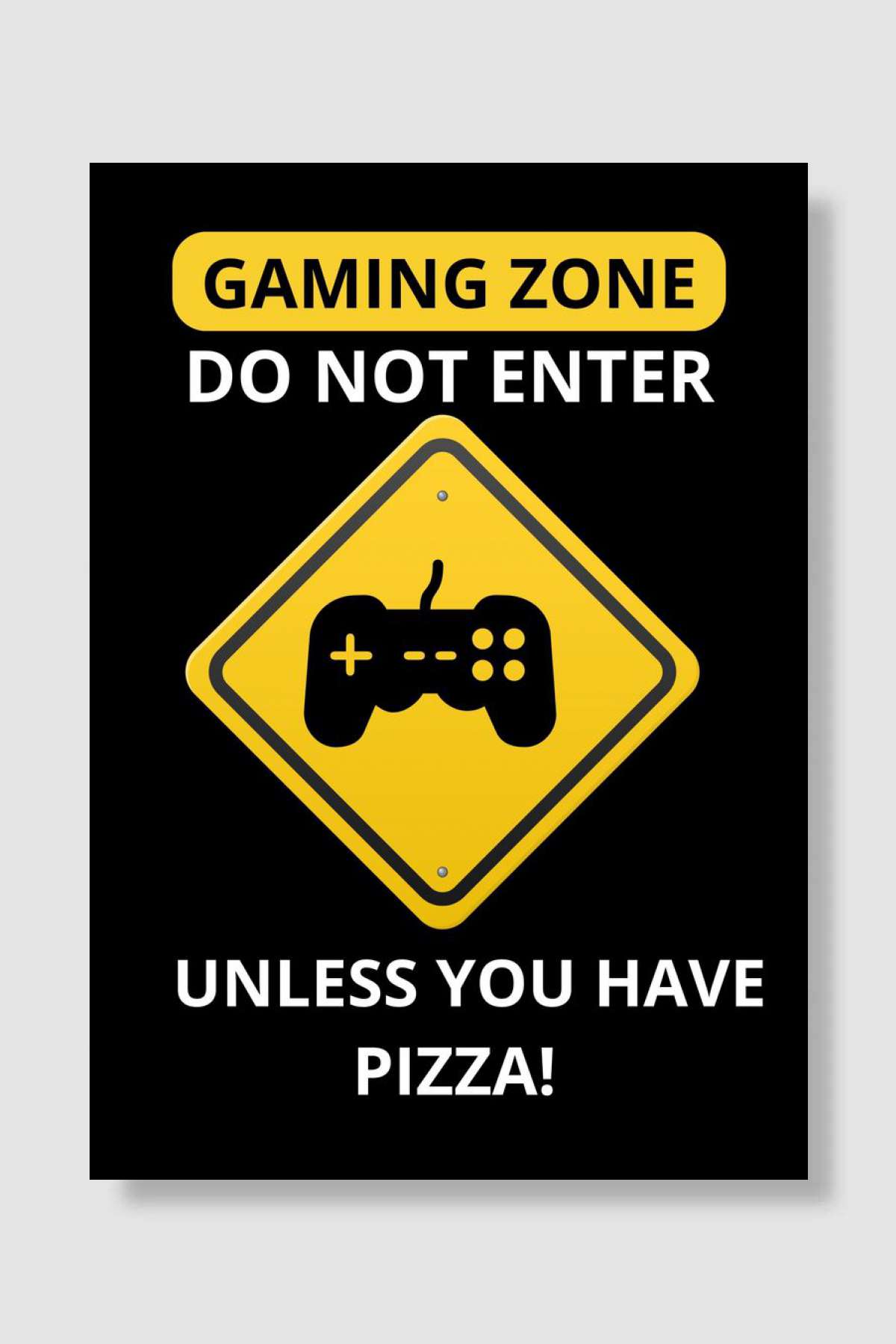 gaming zone do not enter Oyun Poster Çerçevesiz Yüksek Kalite Oyun Afiş Duvar Poster