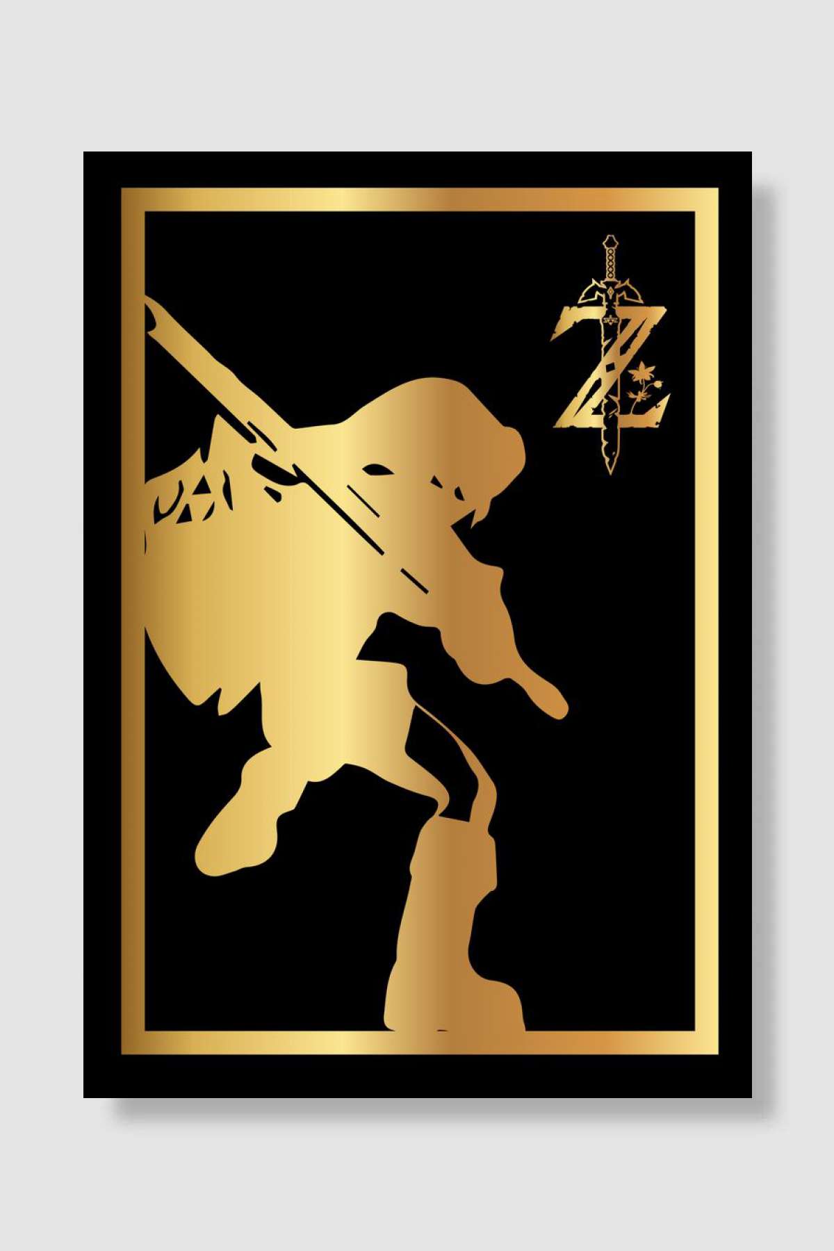 Zelda Link Gold 14 Oyun Poster Çerçevesiz Yüksek Kalite Oyun Afiş Duvar Poster