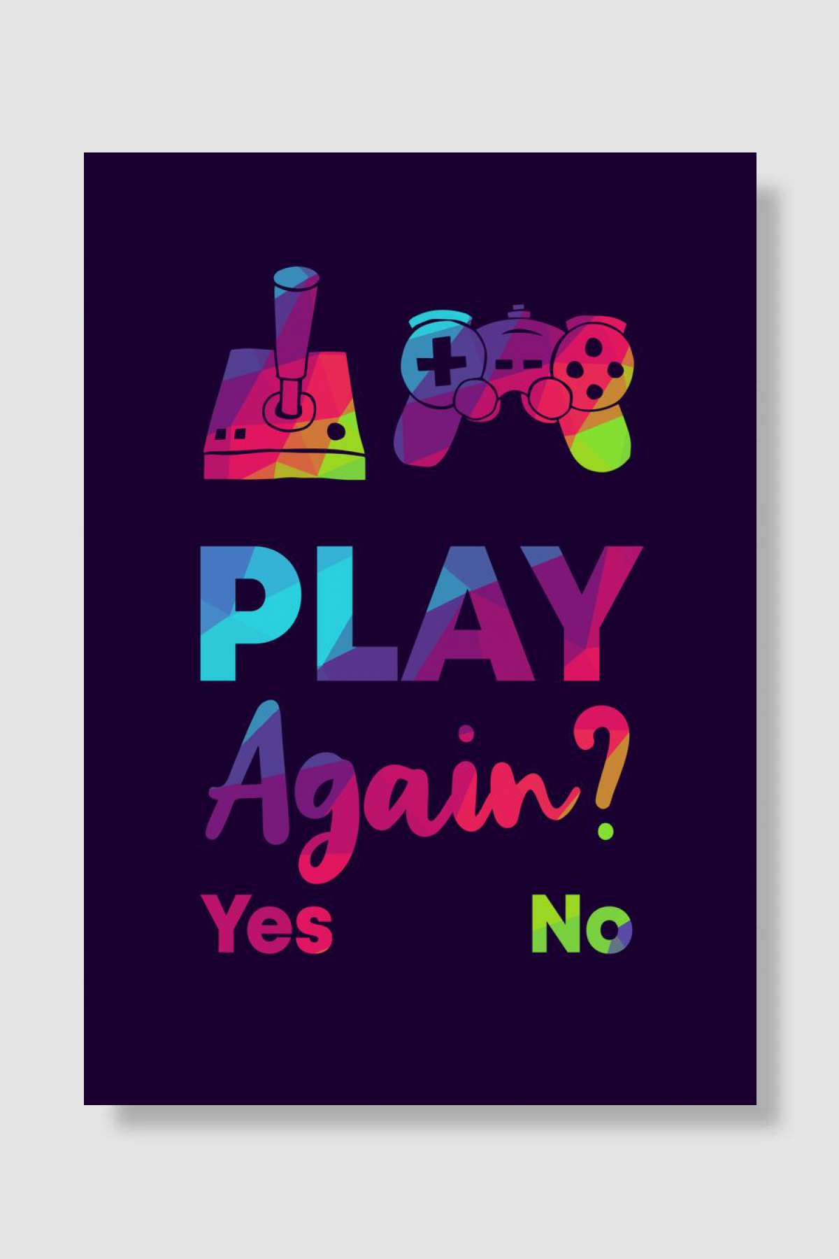 Gaming Play Again 6 Oyun Poster Çerçevesiz Yüksek Kalite Oyun Afiş Duvar Poster
