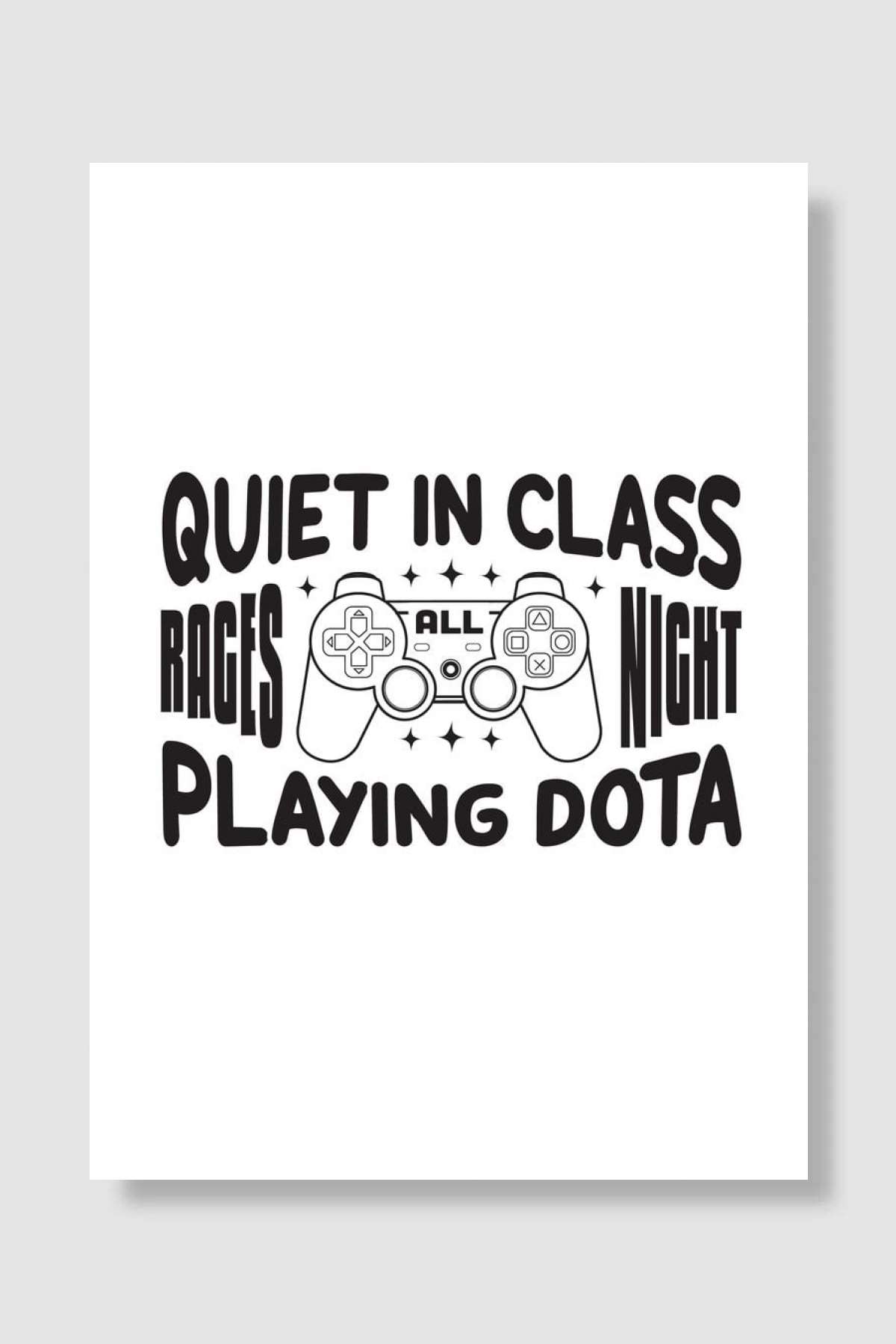 Quiet Gamers Oyun Poster Çerçevesiz Yüksek Kalite Oyun Afiş Duvar Poster