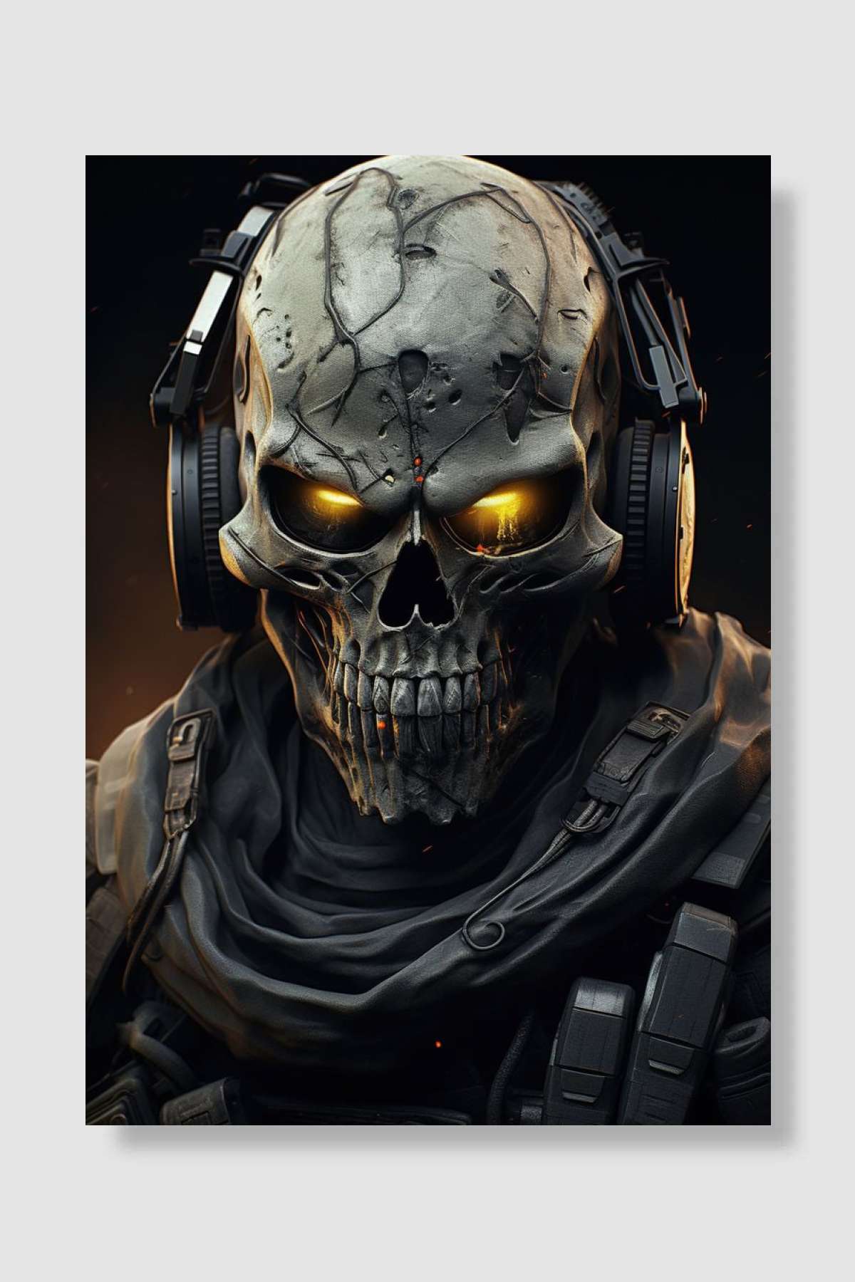 Futuristic Ghost Soldier Oyun Poster Çerçevesiz Yüksek Kalite Oyun Afiş Duvar Poster