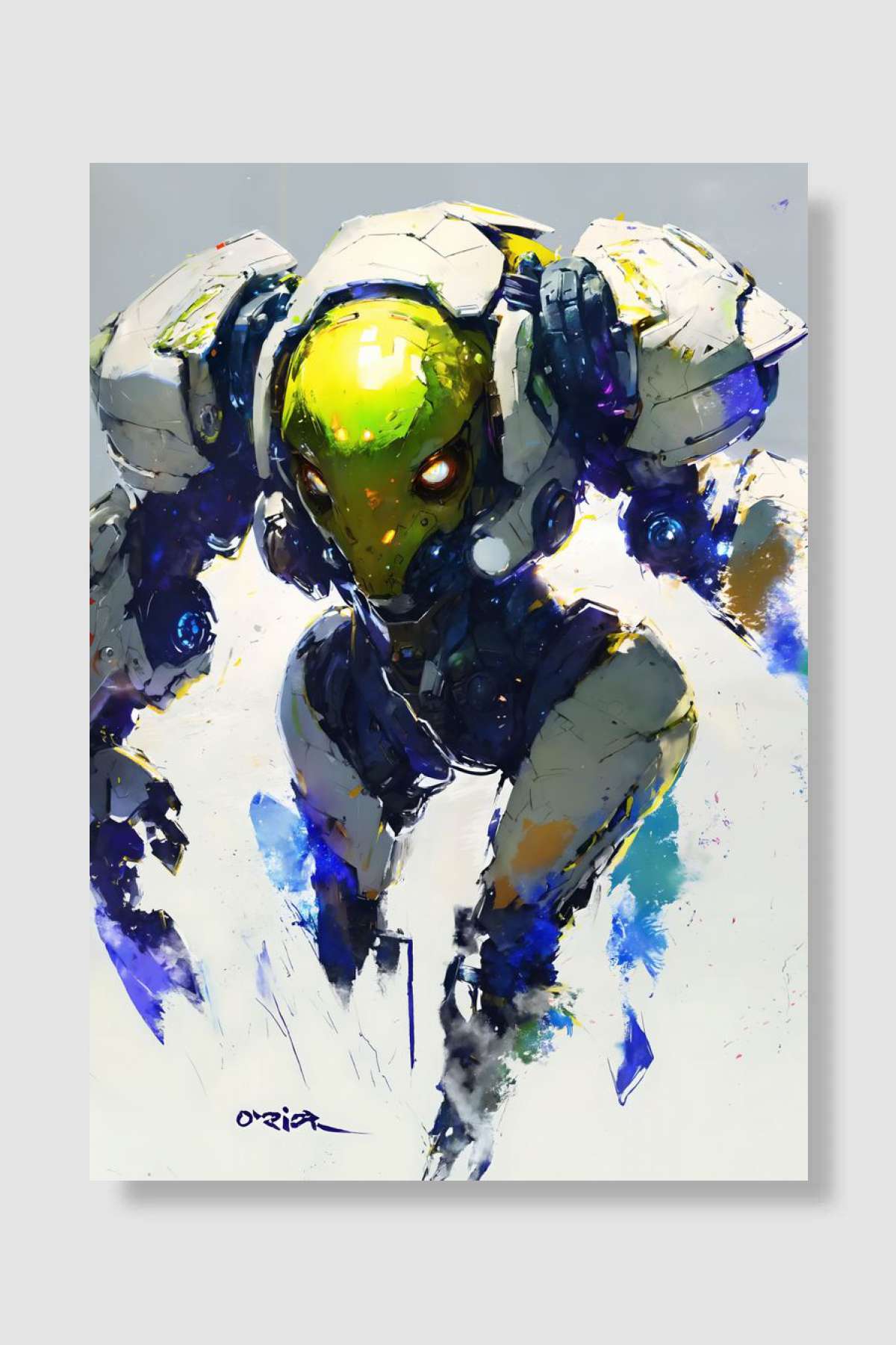 Bastion combat cyborg Oyun Poster Çerçevesiz Yüksek Kalite Oyun Afiş Duvar Poster