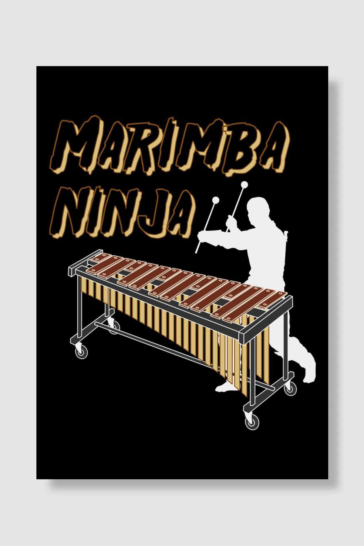 Marimba Ninja For Marimba Oyun Poster Çerçevesiz Yüksek Kalite Oyun Afiş Duvar Poster