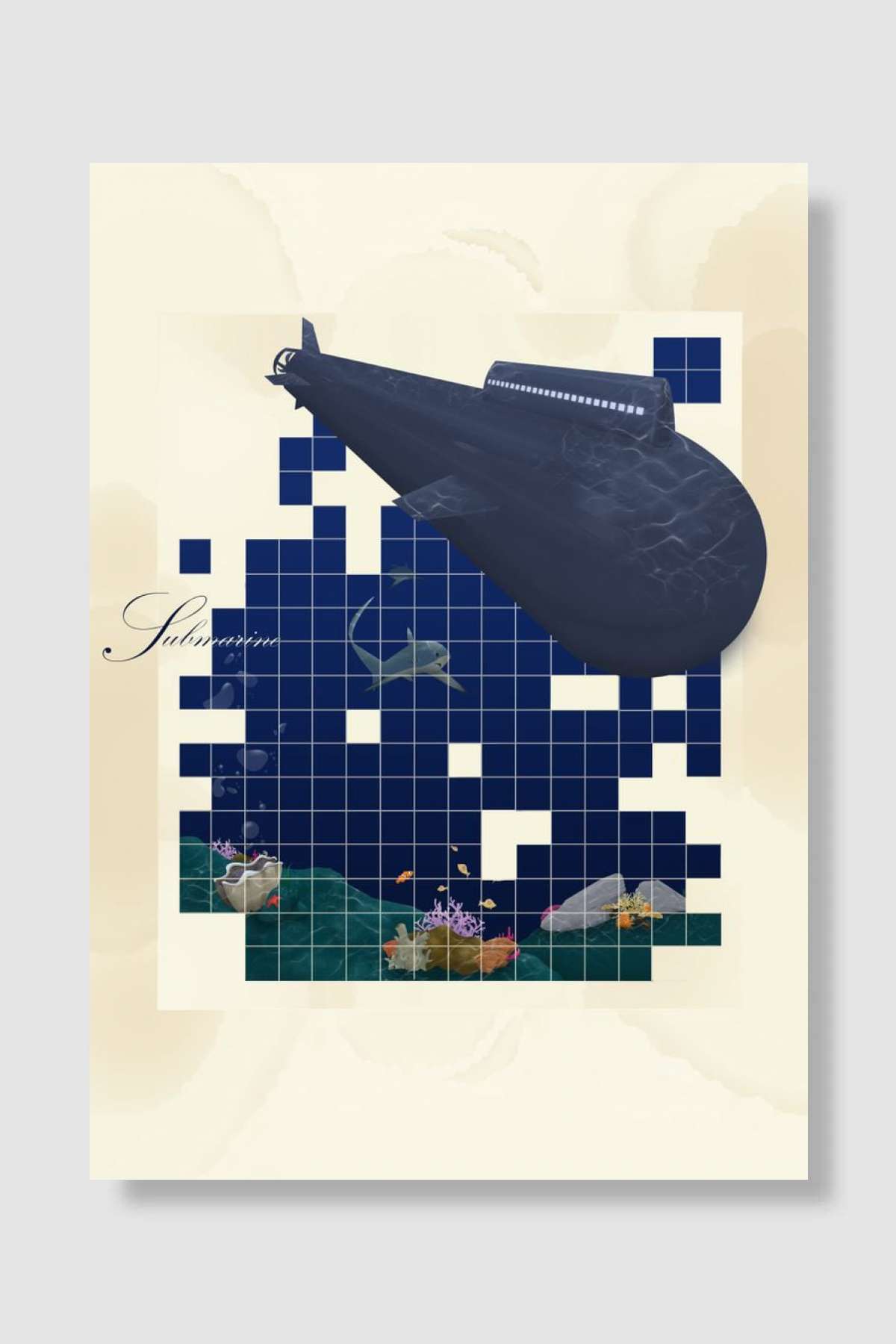 Swimming Sub Oyun Poster Çerçevesiz Yüksek Kalite Oyun Afiş Duvar Poster