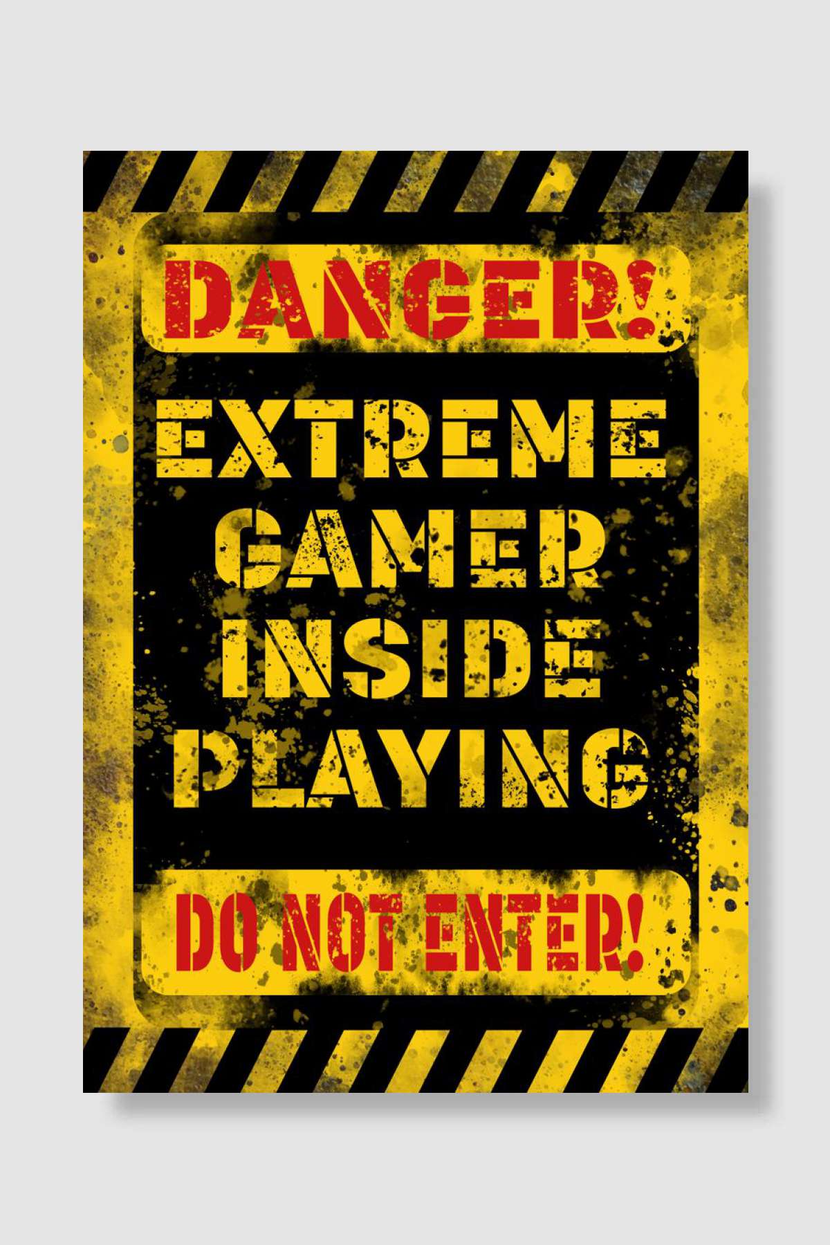 Danger Extreme Gamer Oyun Poster Çerçevesiz Yüksek Kalite Oyun Afiş Duvar Poster
