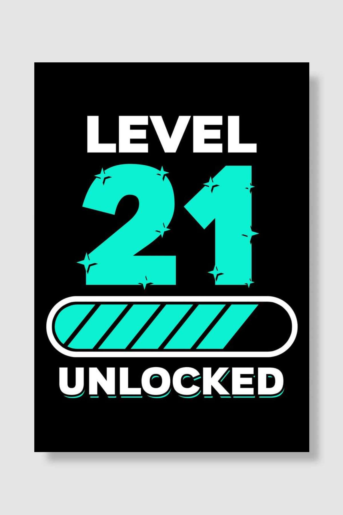 Level 21 Unlocked Oyun Poster Çerçevesiz Yüksek Kalite Oyun Afiş Duvar Poster - En İyi Fiyatlarla