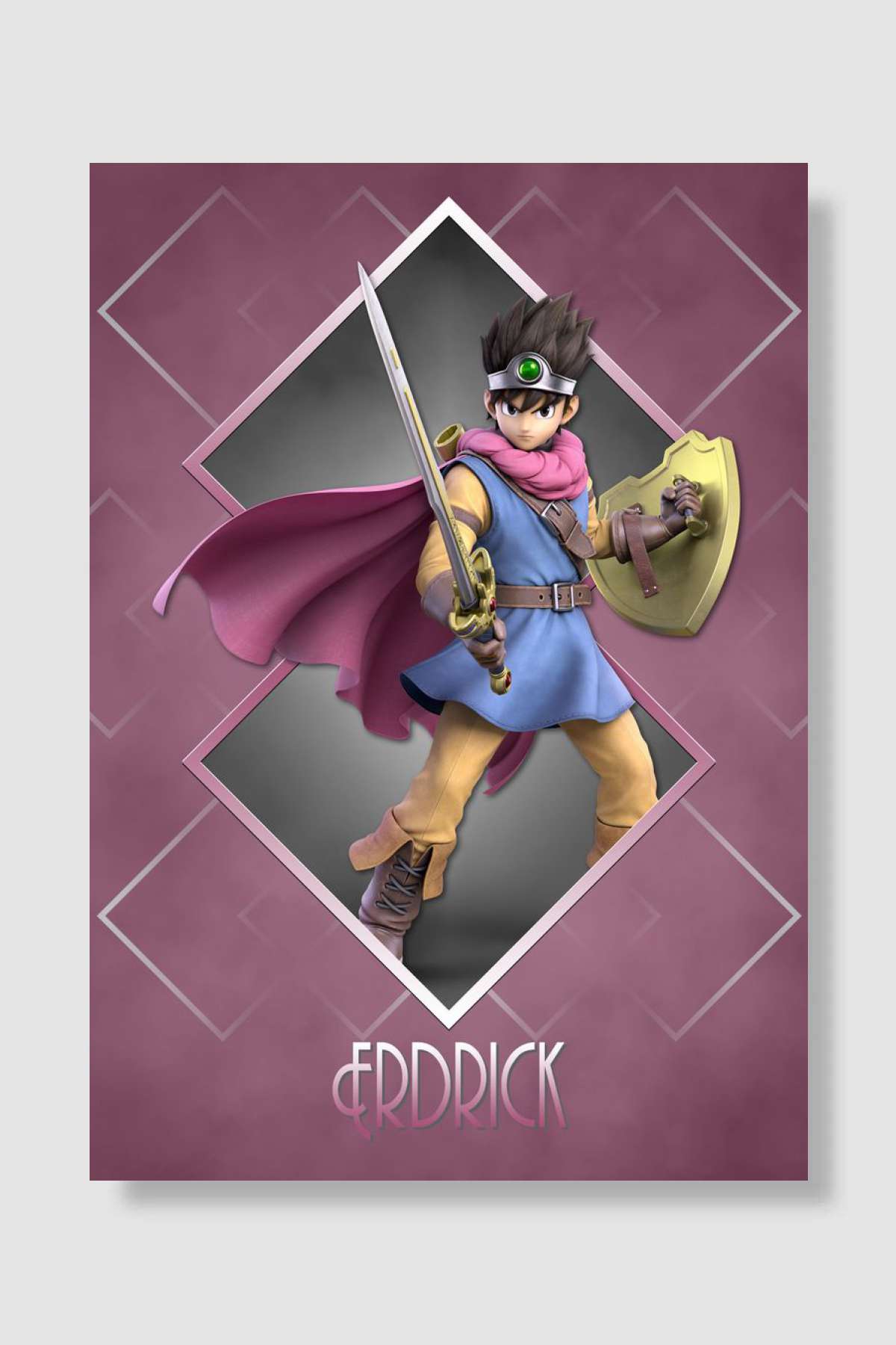 Art Deco Erdrick Oyun Poster Çerçevesiz Yüksek Kalite Oyun Afiş Duvar Poster