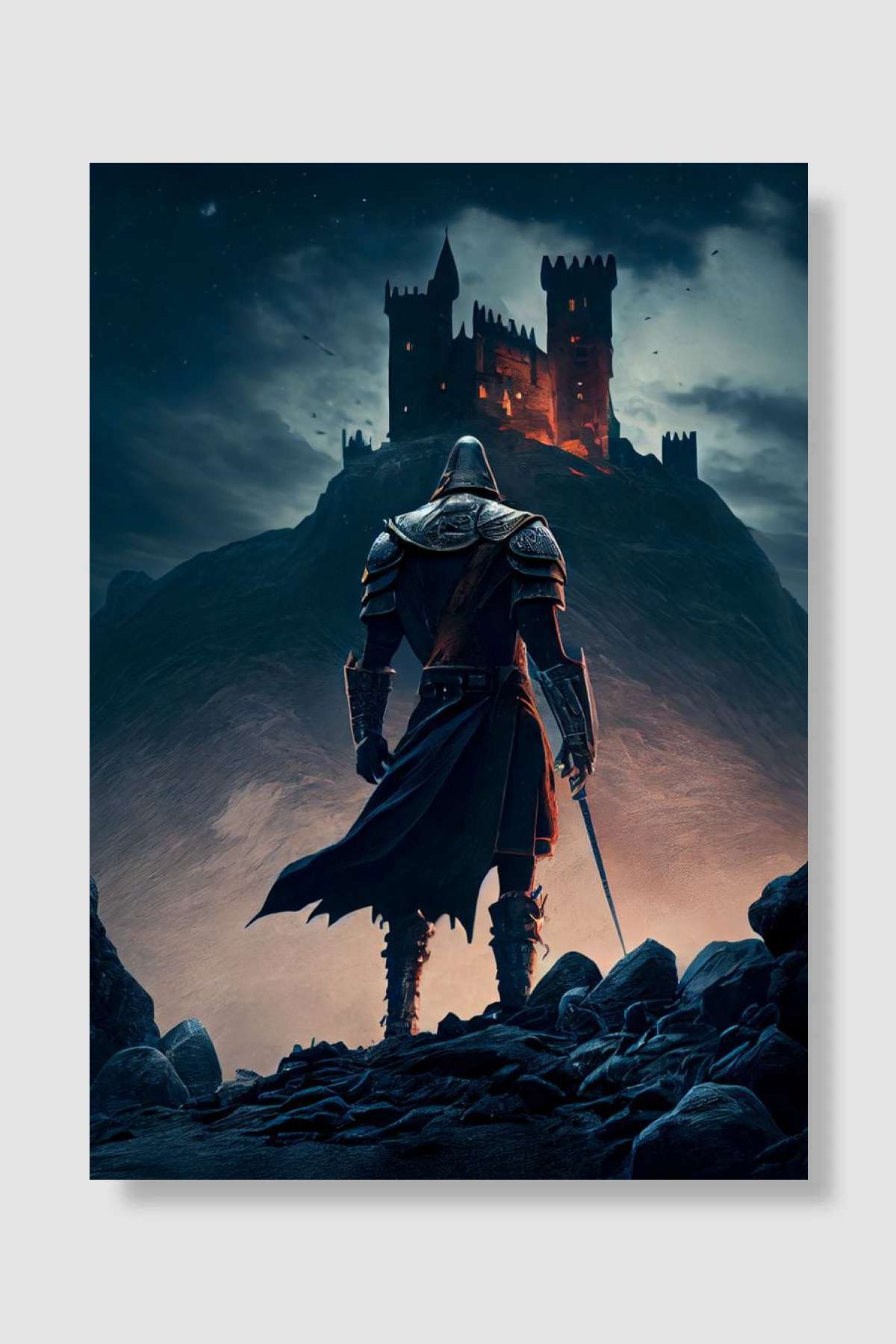 The Knight Revenge Oyun Poster Çerçevesiz Yüksek Kalite Oyun Afiş Duvar Poster