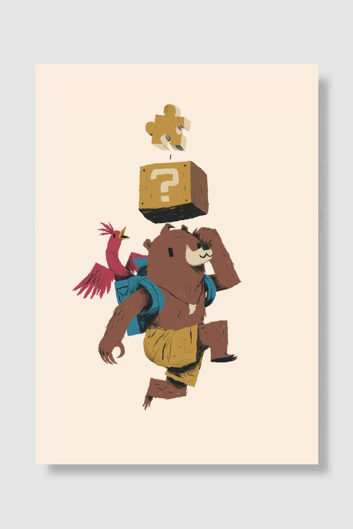 banjo kazooie /mario mash up! Oyun Poster Çerçevesiz Yüksek Kalite Oyun Afiş Duvar Poster