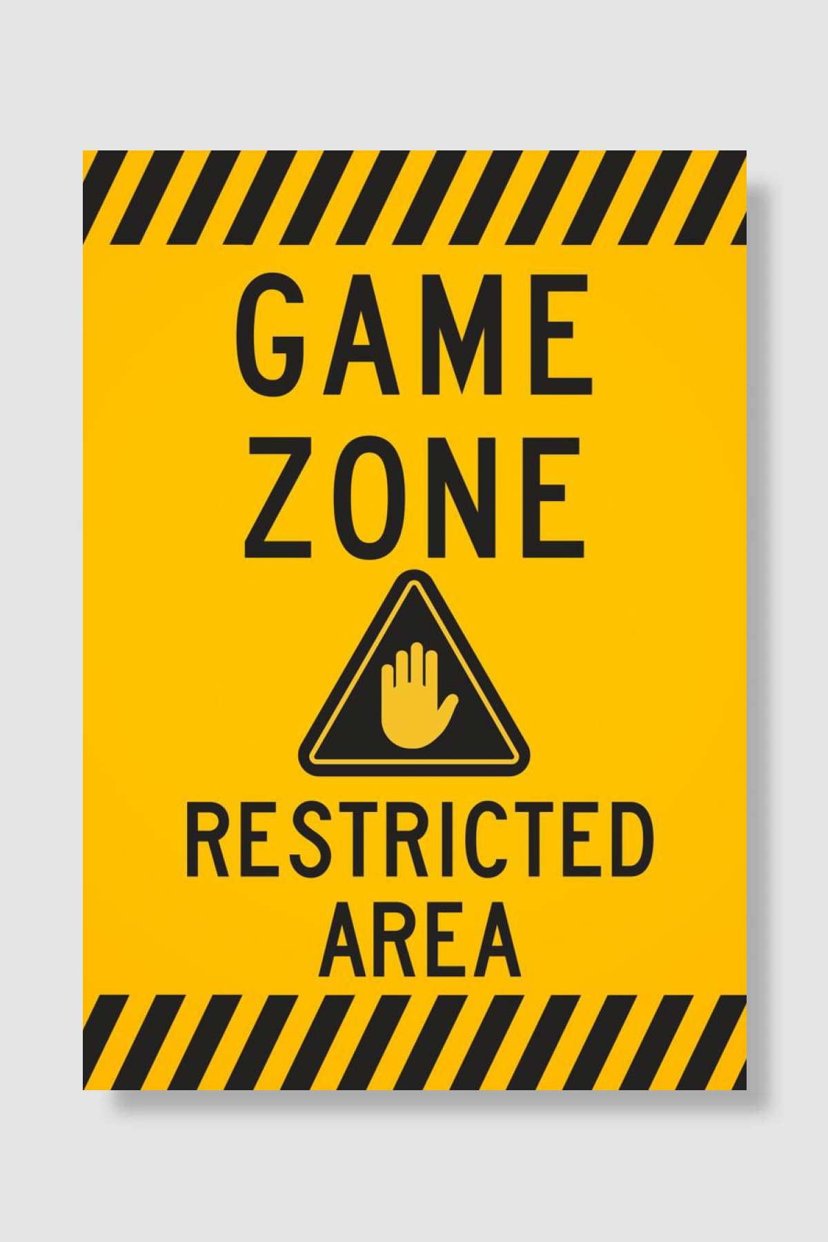Game zone restricted area Oyun Poster Çerçevesiz Yüksek Kalite Oyun Afiş Duvar Poster